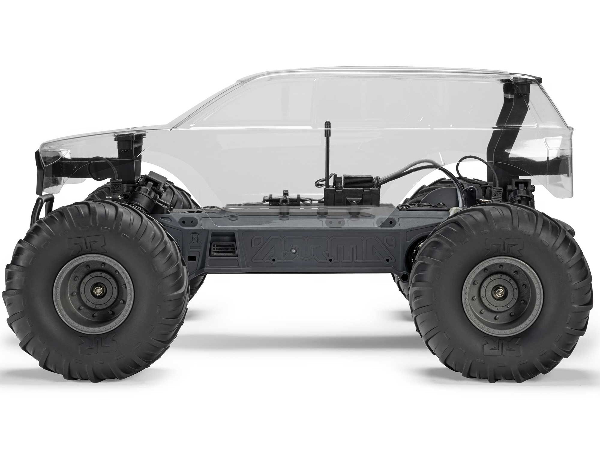 Arrma ARA3230SKT2 GORGON 2WD RTA Kit Brushed Monster Truck (Battery & Charger Included), Clear - 8