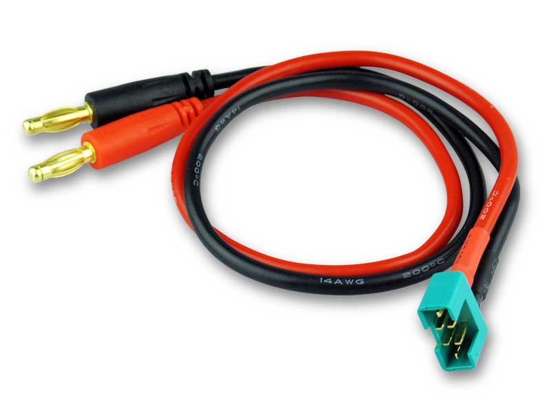 Laddkabel MPX 30cm med 4mm kontakter