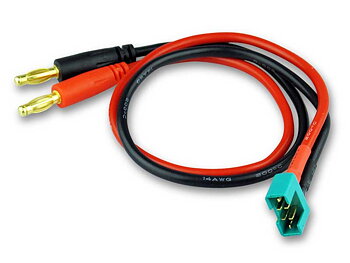 Laddkabel MPX 30cm med 4mm kontakter