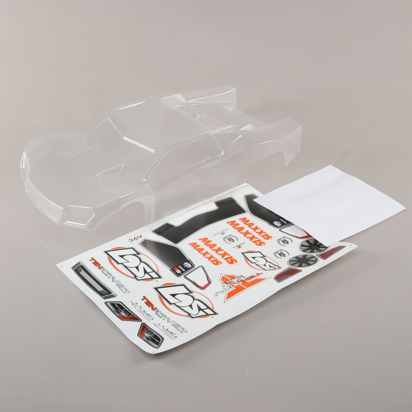 Losi LOS230033 Body Set, Clear: TENACITY SCT