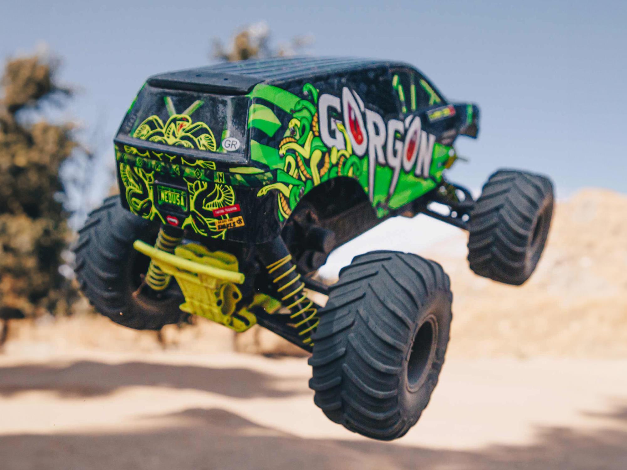 Arrma ARA3230ST1 1/10 GORGON 2WD RTR Brushed Monster Truck (Battery & Charger Included), Yellow - 21