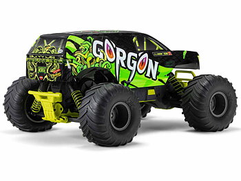 Arrma ARA3230ST1 1/10 GORGON 2WD RTR Brushed Monster Truck (Battery & Charger Included), Yellow