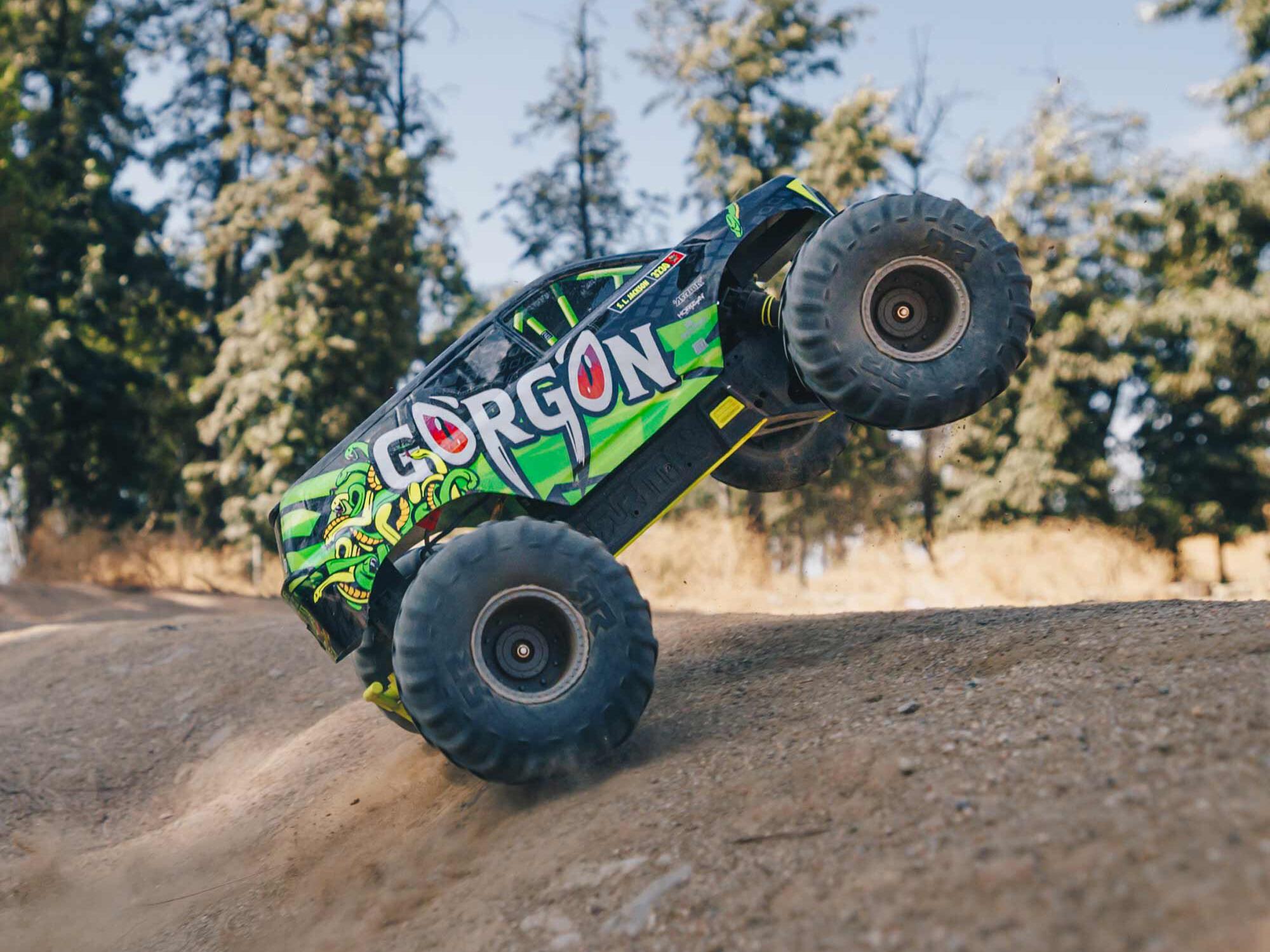 Arrma ARA3230ST1 1/10 GORGON 2WD RTR Brushed Monster Truck (Battery & Charger Included), Yellow - 22