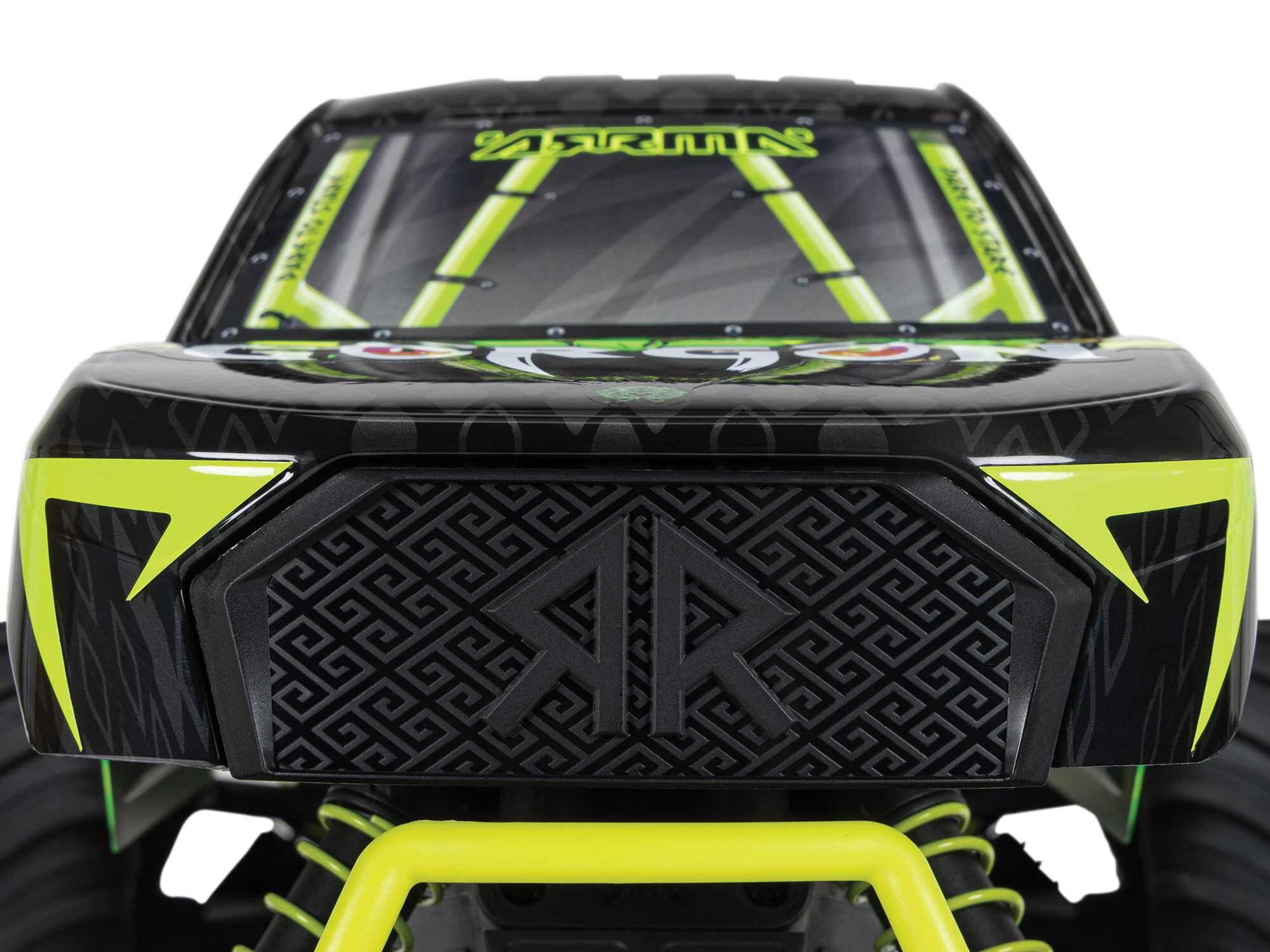 Arrma ARA3230ST1 1/10 GORGON 2WD RTR Brushed Monster Truck (Battery & Charger Included), Yellow - 10