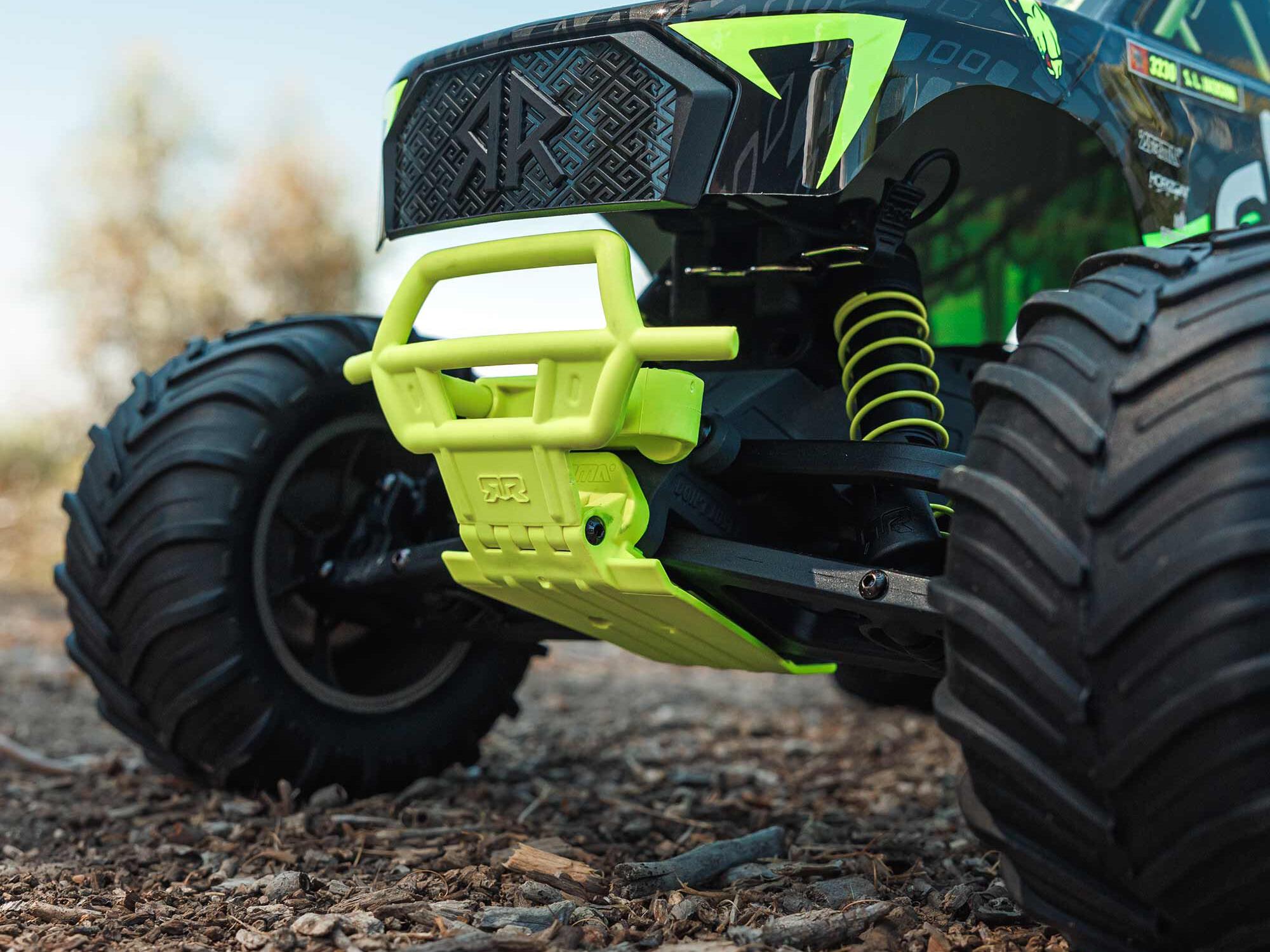 Arrma ARA3230ST1 1/10 GORGON 2WD RTR Brushed Monster Truck (Battery & Charger Included), Yellow - 14