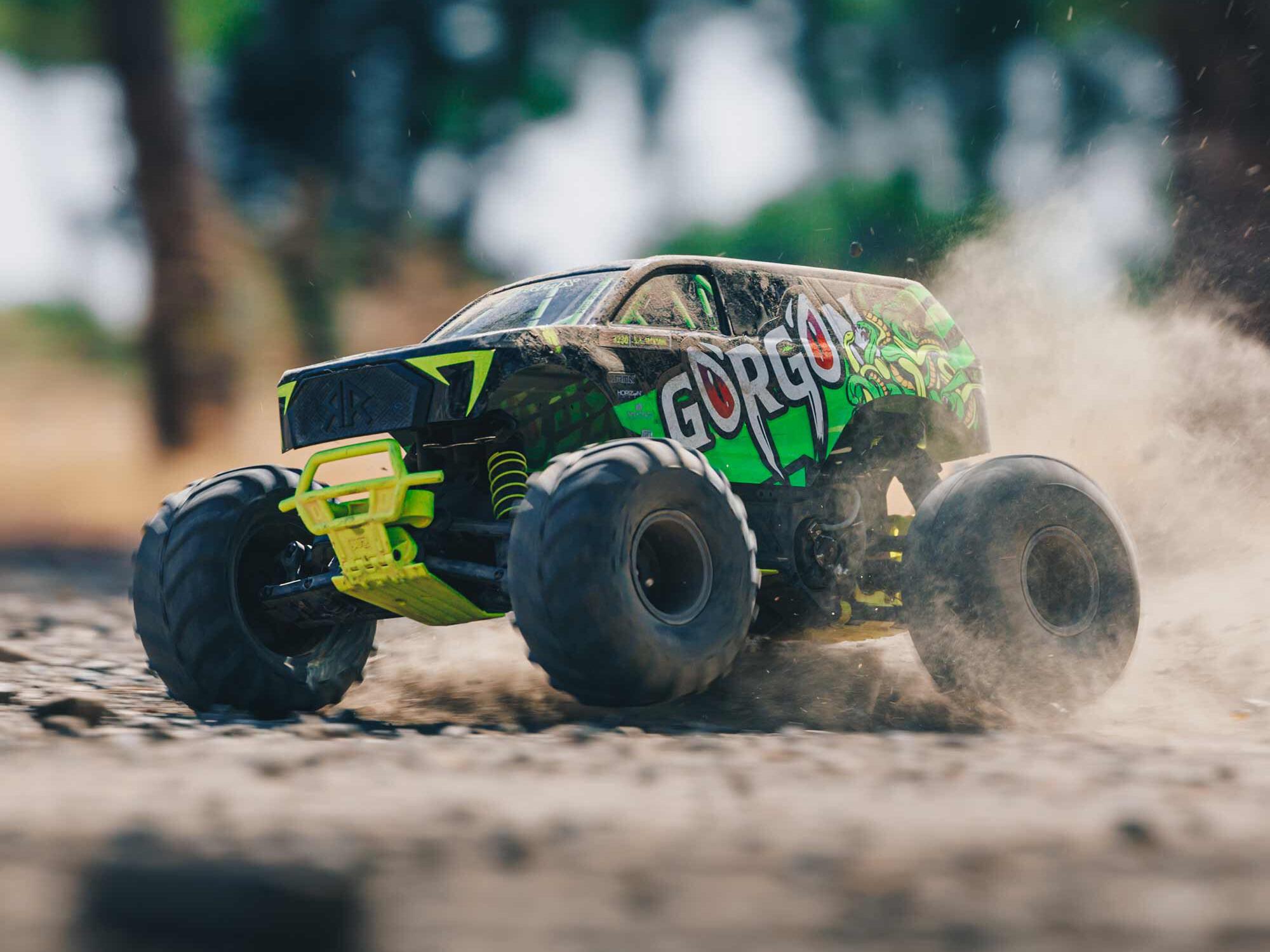 Arrma ARA3230ST1 1/10 GORGON 2WD RTR Brushed Monster Truck (Battery & Charger Included), Yellow - 23