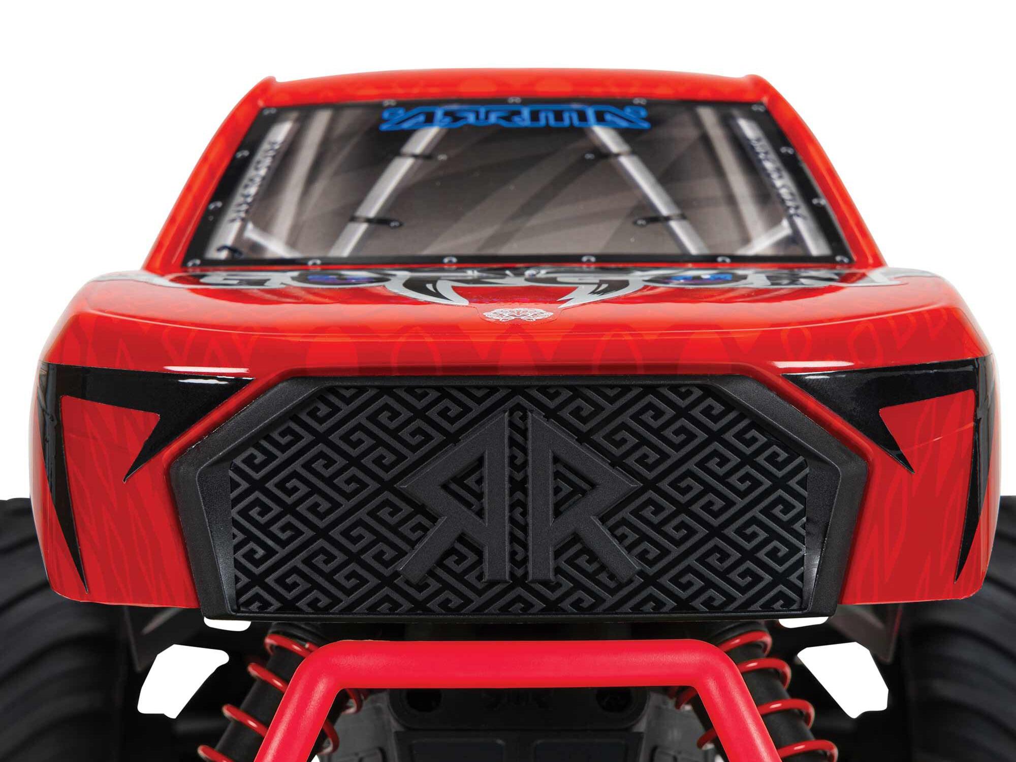 Arrma ARA3230ST2 GORGON 2WD RTR Brushed Monster Truck (Battery & Charger Included), Red - 10