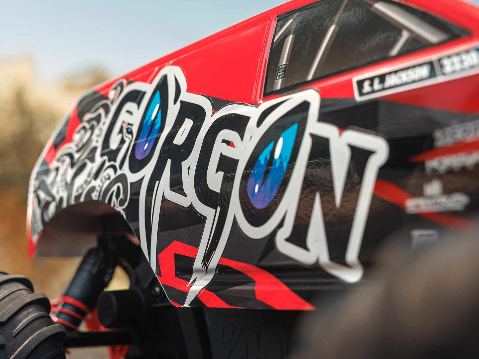 Arrma ARA3230ST2 GORGON 2WD RTR Brushed Monster Truck (Battery & Charger Included), Red - 17