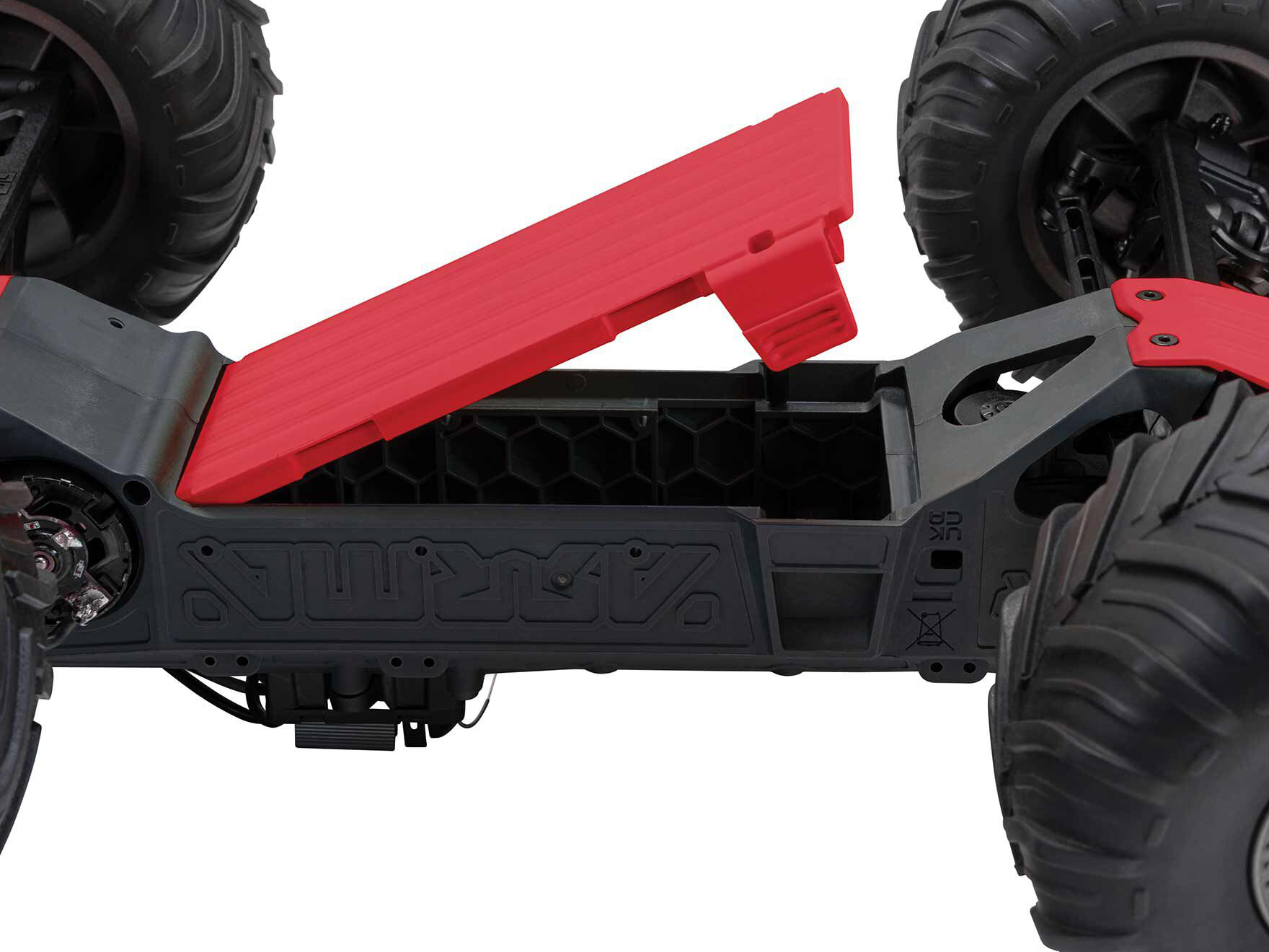 Arrma ARA3230ST2 GORGON 2WD RTR Brushed Monster Truck (Battery & Charger Included), Red - 8