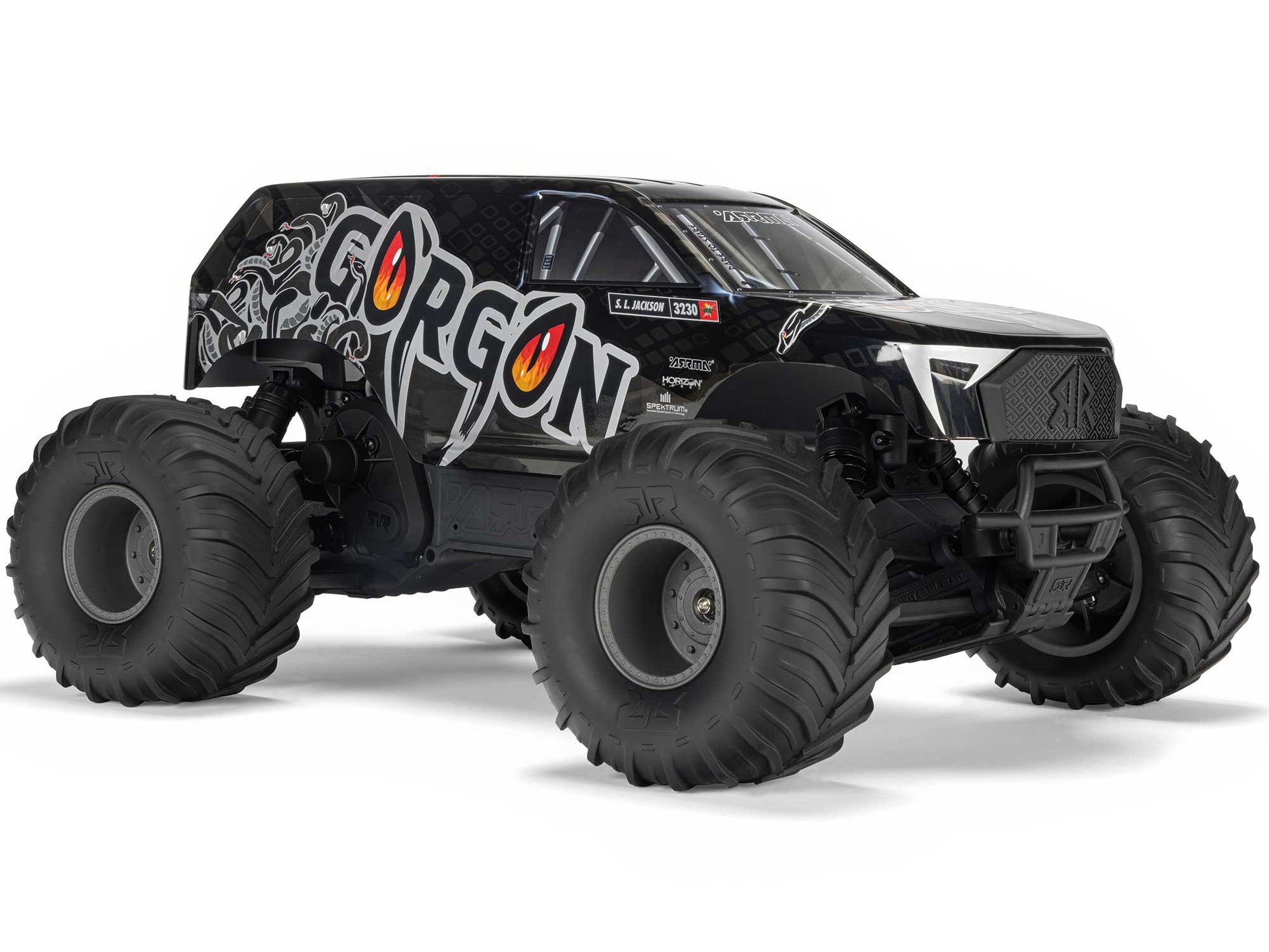 Arrma ARA3230ST3 GORGON 2WD RTR Brushed Monster Truck (Battery & Charger Included), Gun Metal - 3