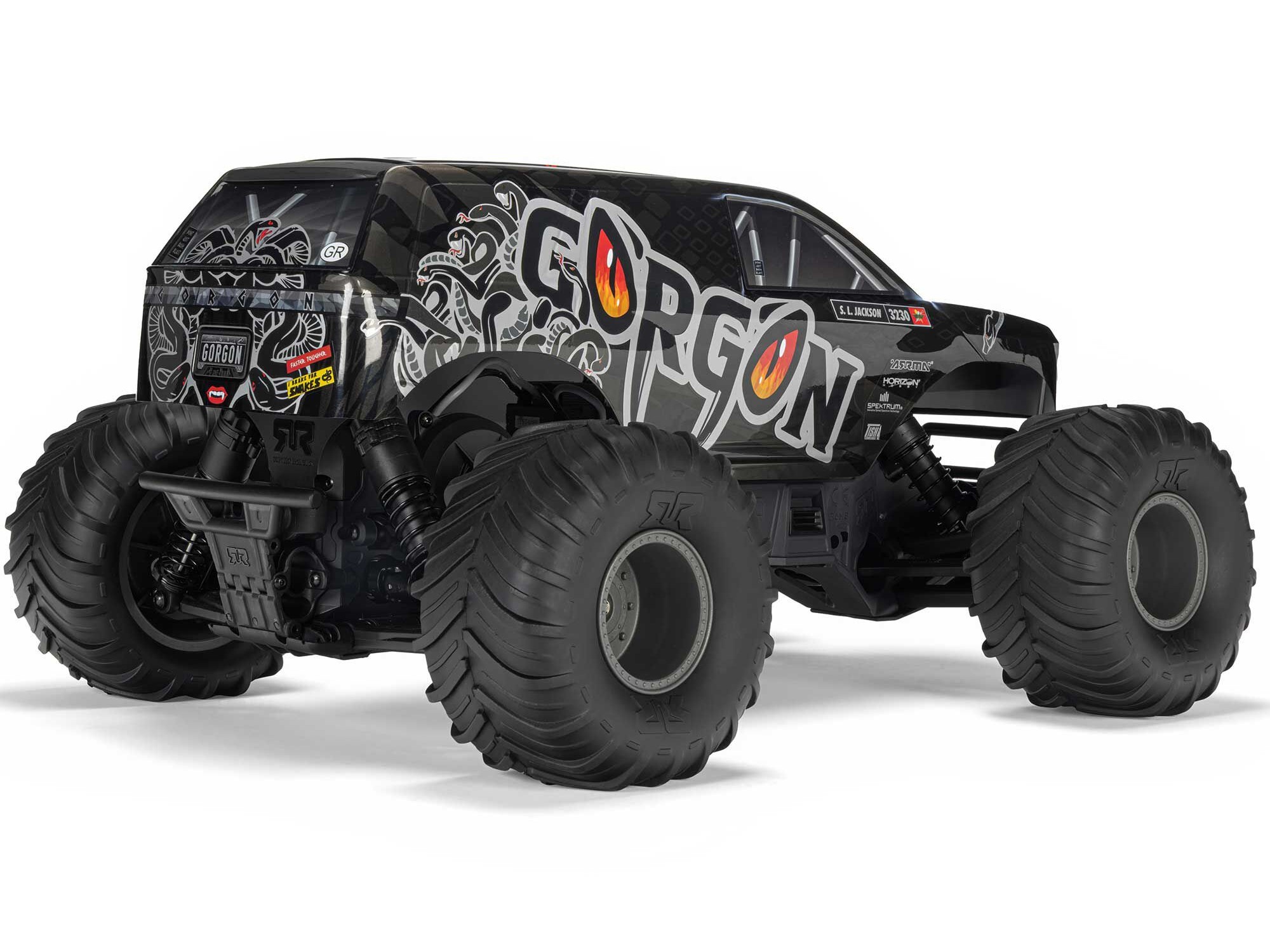 Arrma ARA3230ST3 GORGON 2WD RTR Brushed Monster Truck (Battery & Charger Included), Gun Metal - 2
