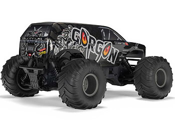 Arrma ARA3230ST3 GORGON 2WD RTR Brushed Monster Truck (Battery & Charger Included), Gun Metal