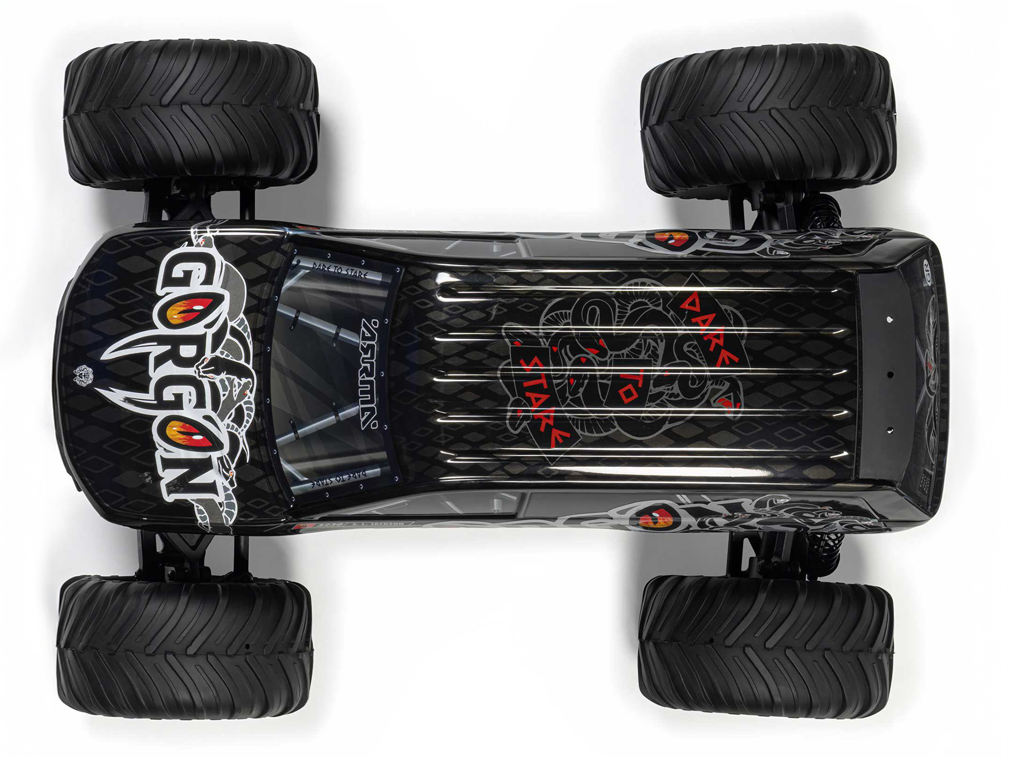 Arrma ARA3230ST3 GORGON 2WD RTR Brushed Monster Truck (Battery & Charger Included), Gun Metal - 7