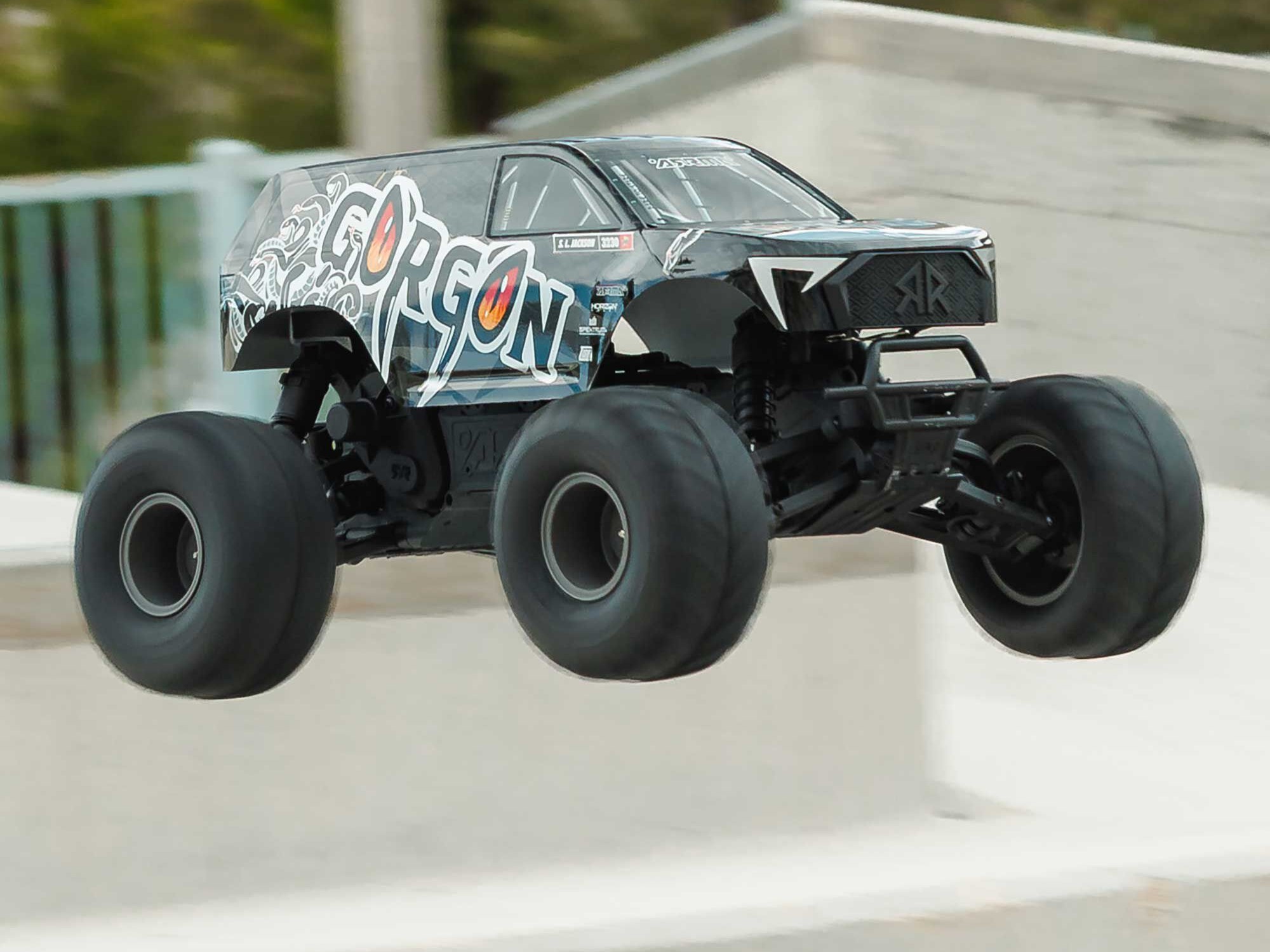 Arrma ARA3230ST3 GORGON 2WD RTR Brushed Monster Truck (Battery & Charger Included), Gun Metal - 19