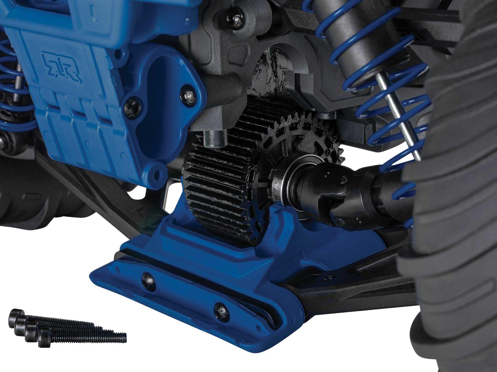Arrma ARA3230T1 1/10 GORGON 2WD RTR Brushed Monster Truck, Blue - 7