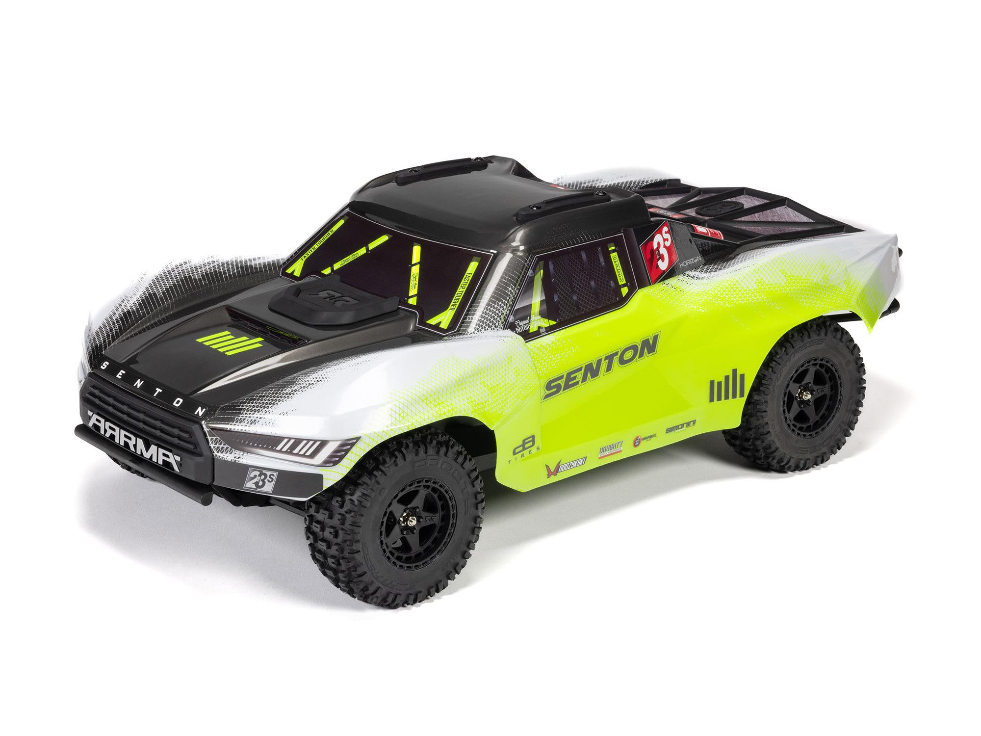 Arrma ARA4303V4T1 1/10 SENTON 223S DSC 4X4 RTR Brushless Short Course Truck, Yellow - 3
