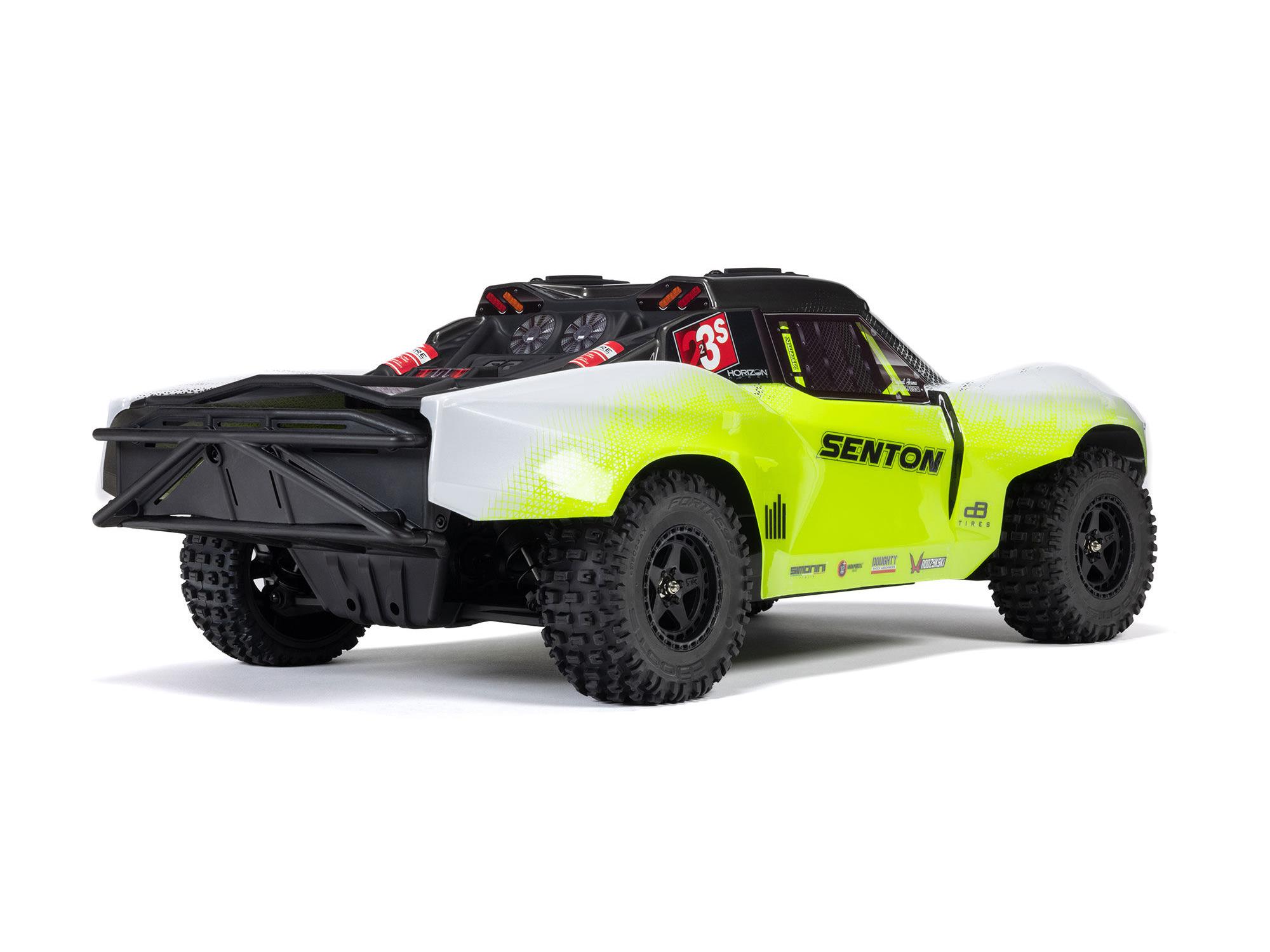 Arrma ARA4303V4T1 1/10 SENTON 223S DSC 4X4 RTR Brushless Short Course Truck, Yellow - 4