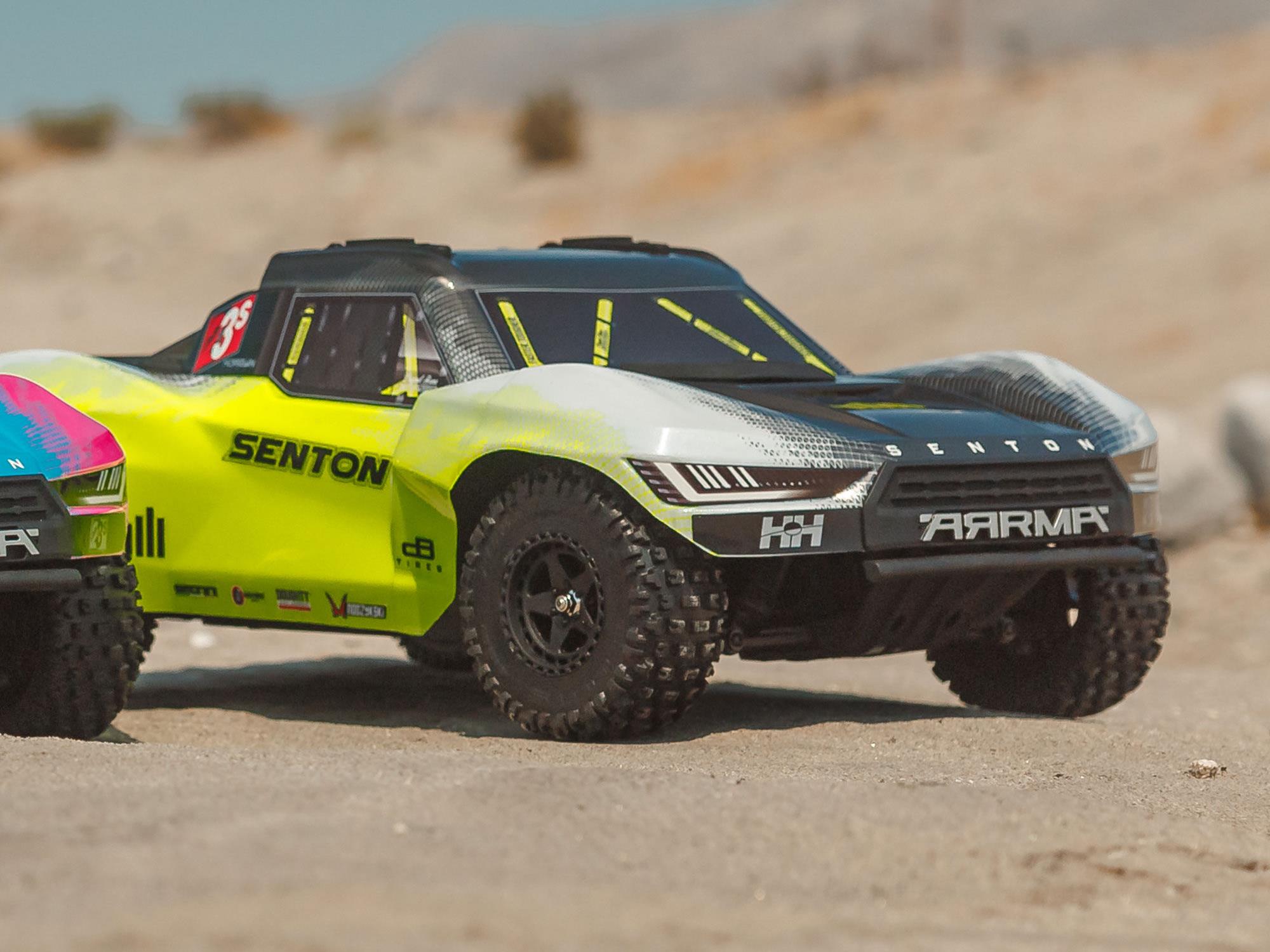 Arrma ARA4303V4T1 1/10 SENTON 223S DSC 4X4 RTR Brushless Short Course Truck, Yellow - 20
