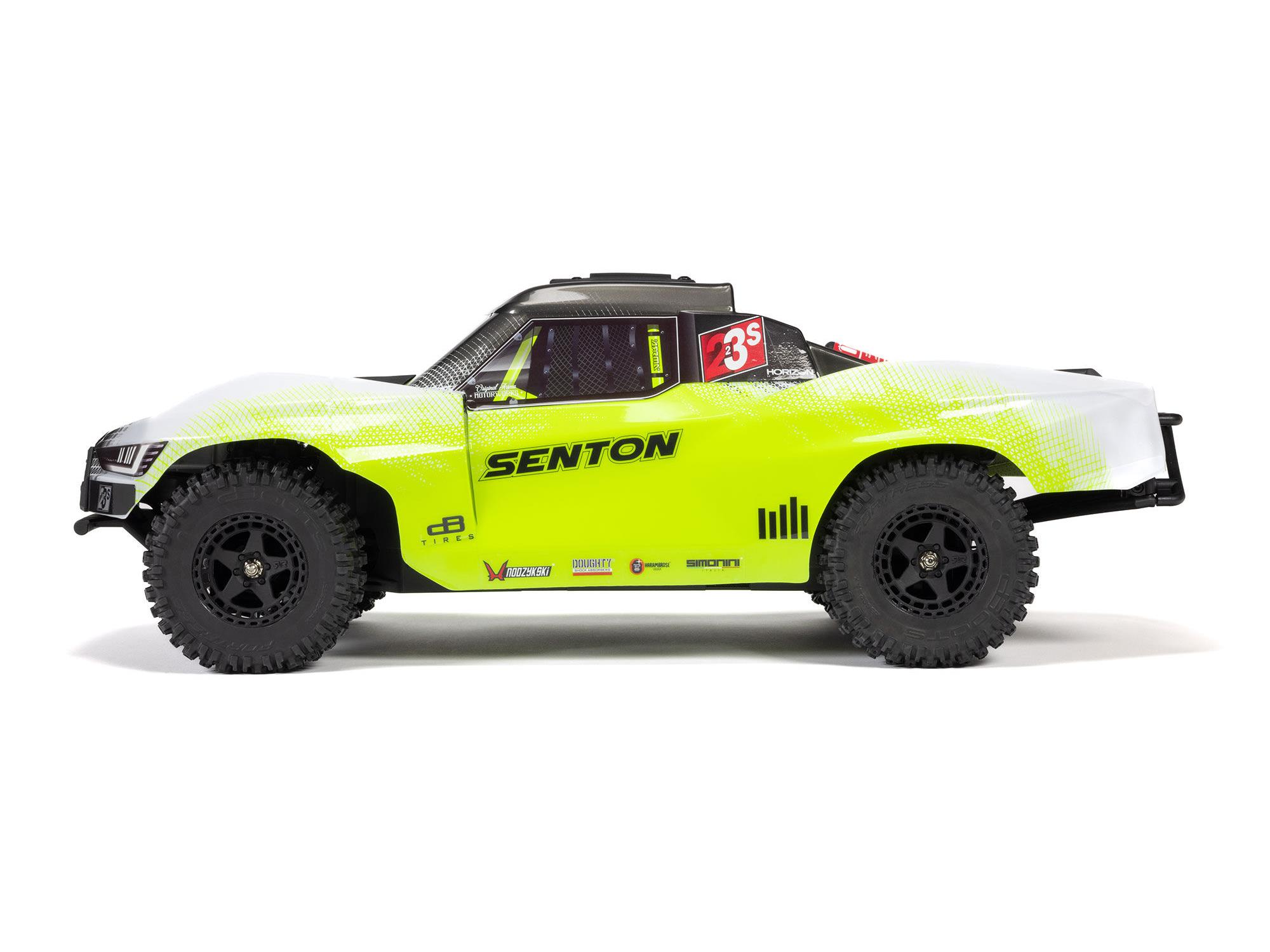 Arrma ARA4303V4T1 1/10 SENTON 223S DSC 4X4 RTR Brushless Short Course Truck, Yellow - 6