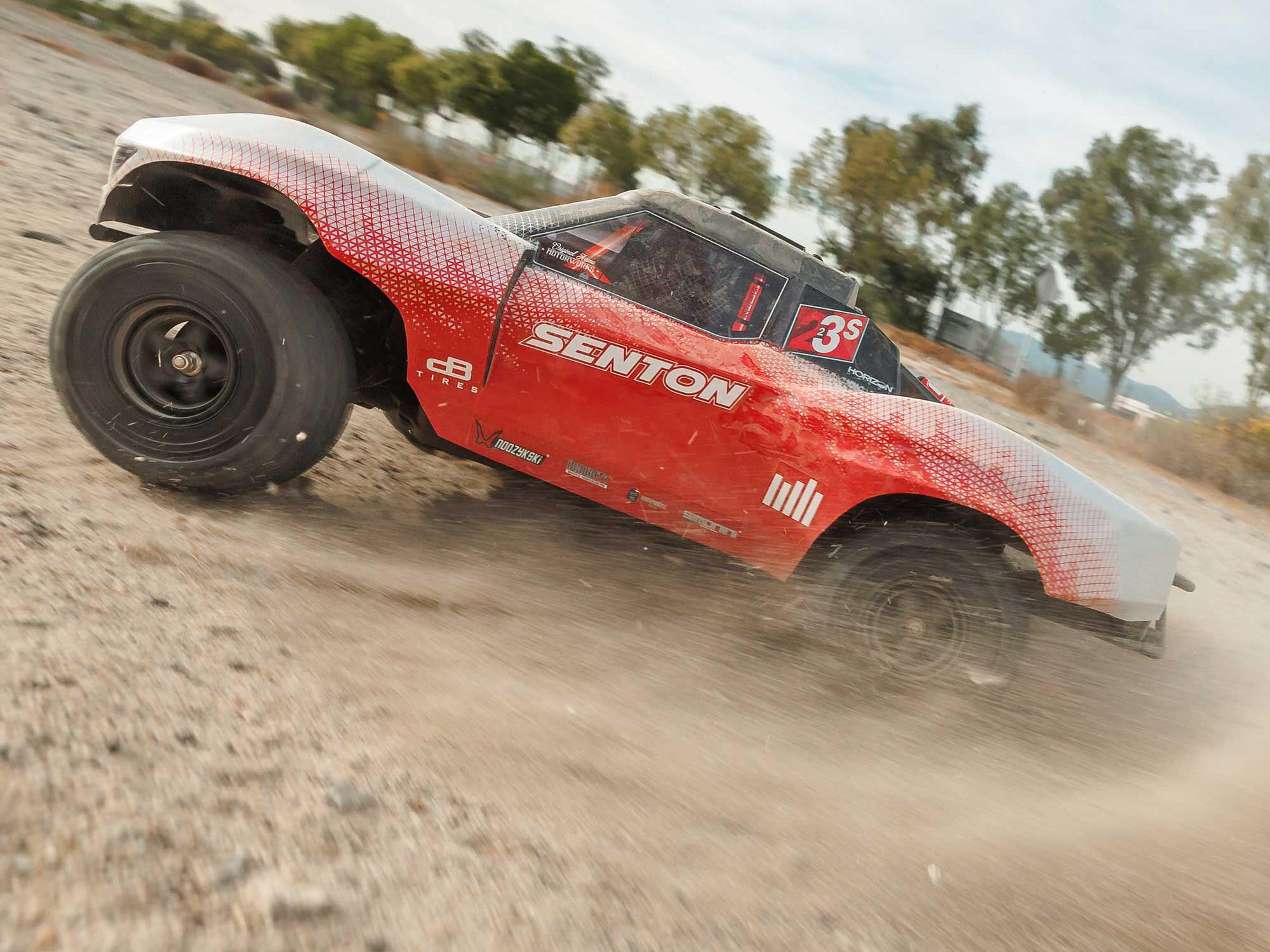 Arrma ARA4303V4T2 1/10 SENTON 223S DSC 4X4 RTR Brushless Short Course Truck, Red - 22