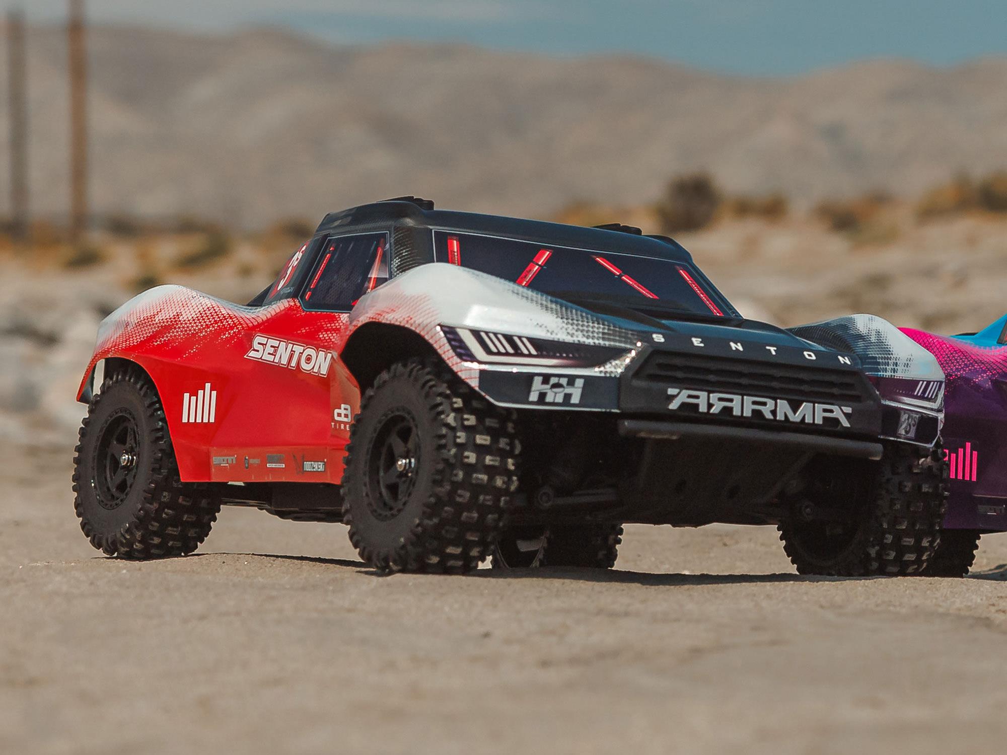 Arrma ARA4303V4T2 1/10 SENTON 223S DSC 4X4 RTR Brushless Short Course Truck, Red - 19
