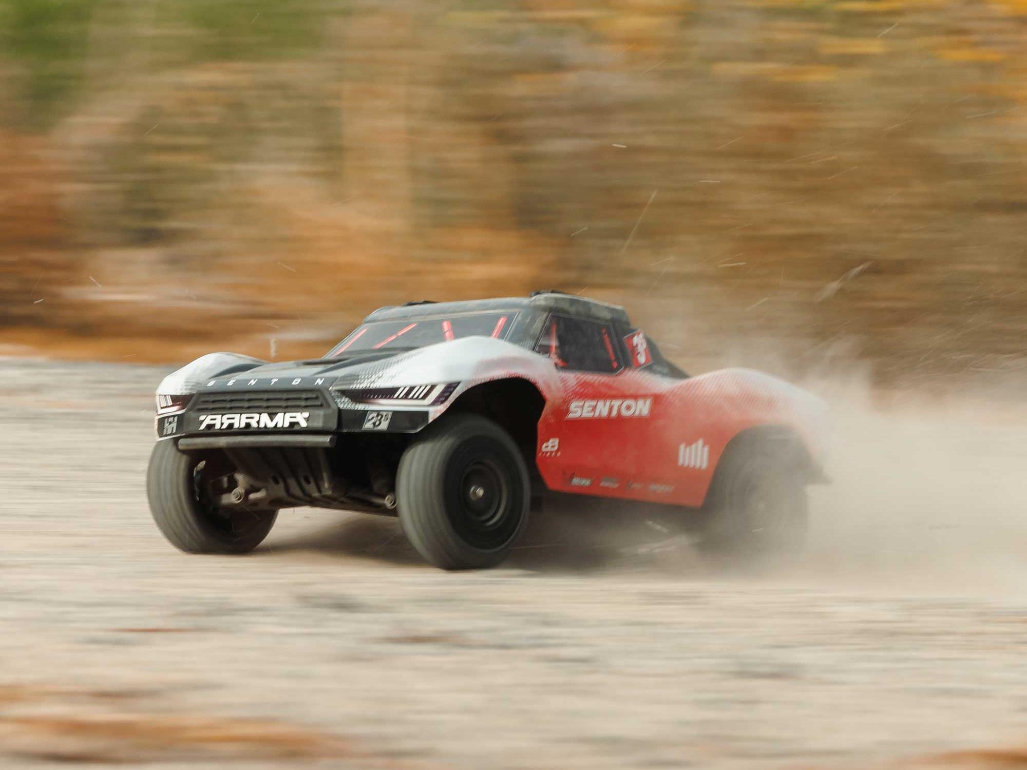 Arrma ARA4303V4T2 1/10 SENTON 223S DSC 4X4 RTR Brushless Short Course Truck, Red - 23
