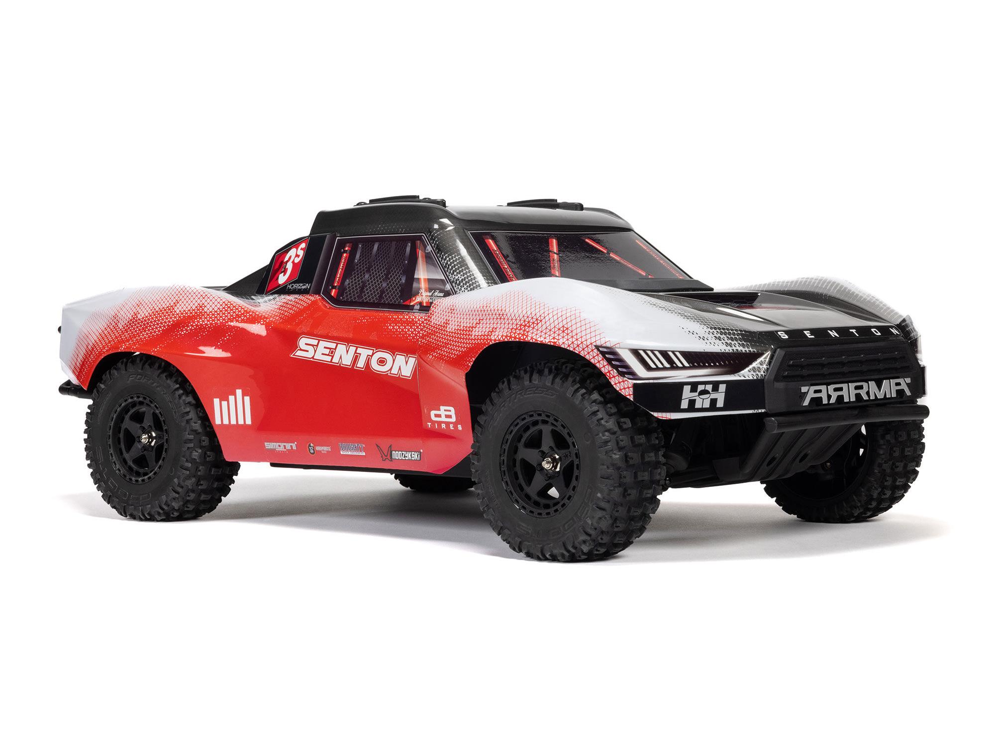 Arrma ARA4303V4T2 1/10 SENTON 223S DSC 4X4 RTR Brushless Short Course Truck, Red - 2