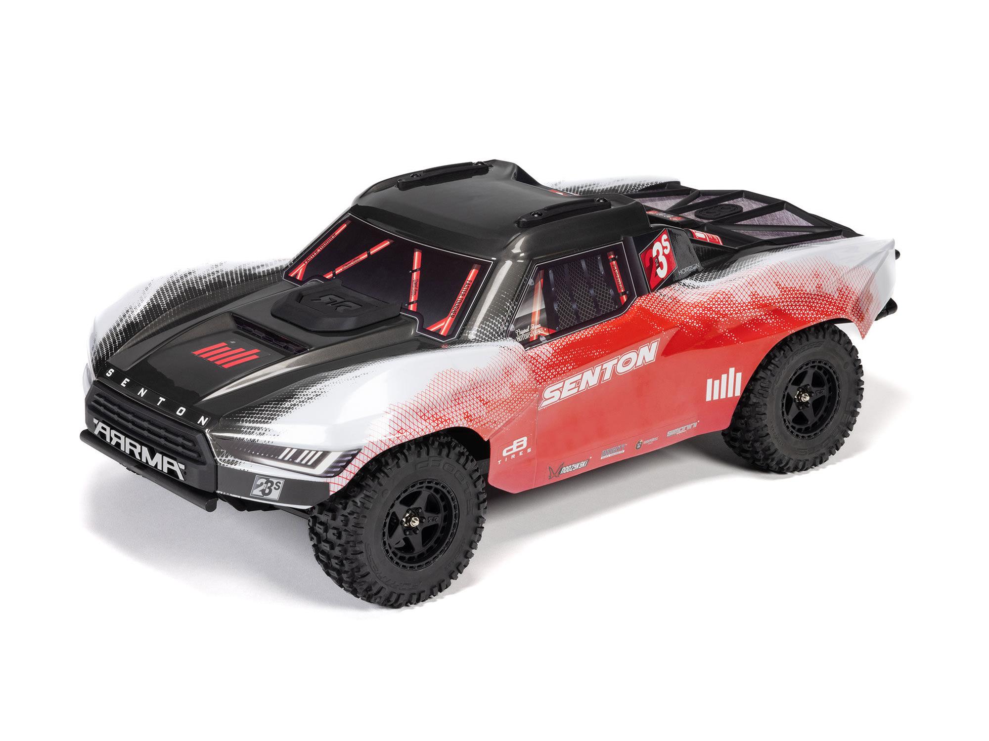 Arrma ARA4303V4T2 1/10 SENTON 223S DSC 4X4 RTR Brushless Short Course Truck, Red - 4