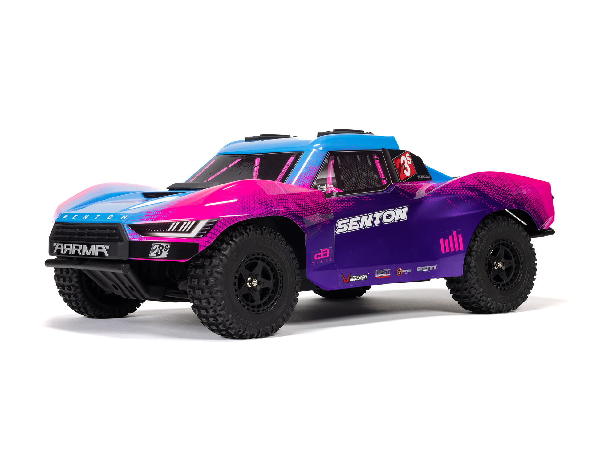 Arrma ARA4303V4T3 1/10 SENTON 223S DSC 4X4 RTR Brushless Short Course Truck, Blue