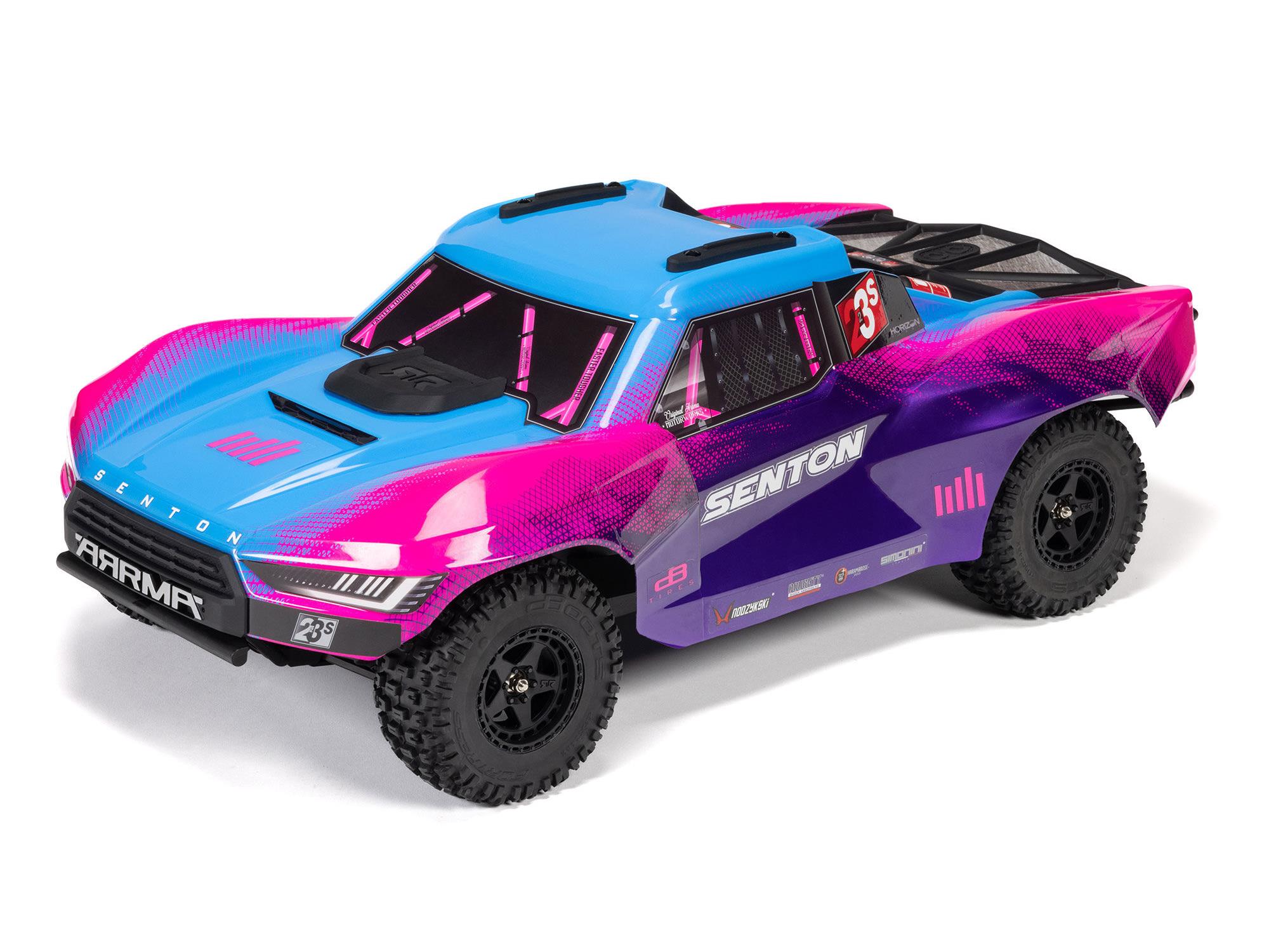 Arrma ARA4303V4T3 1/10 SENTON 223S DSC 4X4 RTR Brushless Short Course Truck, Blue - 4
