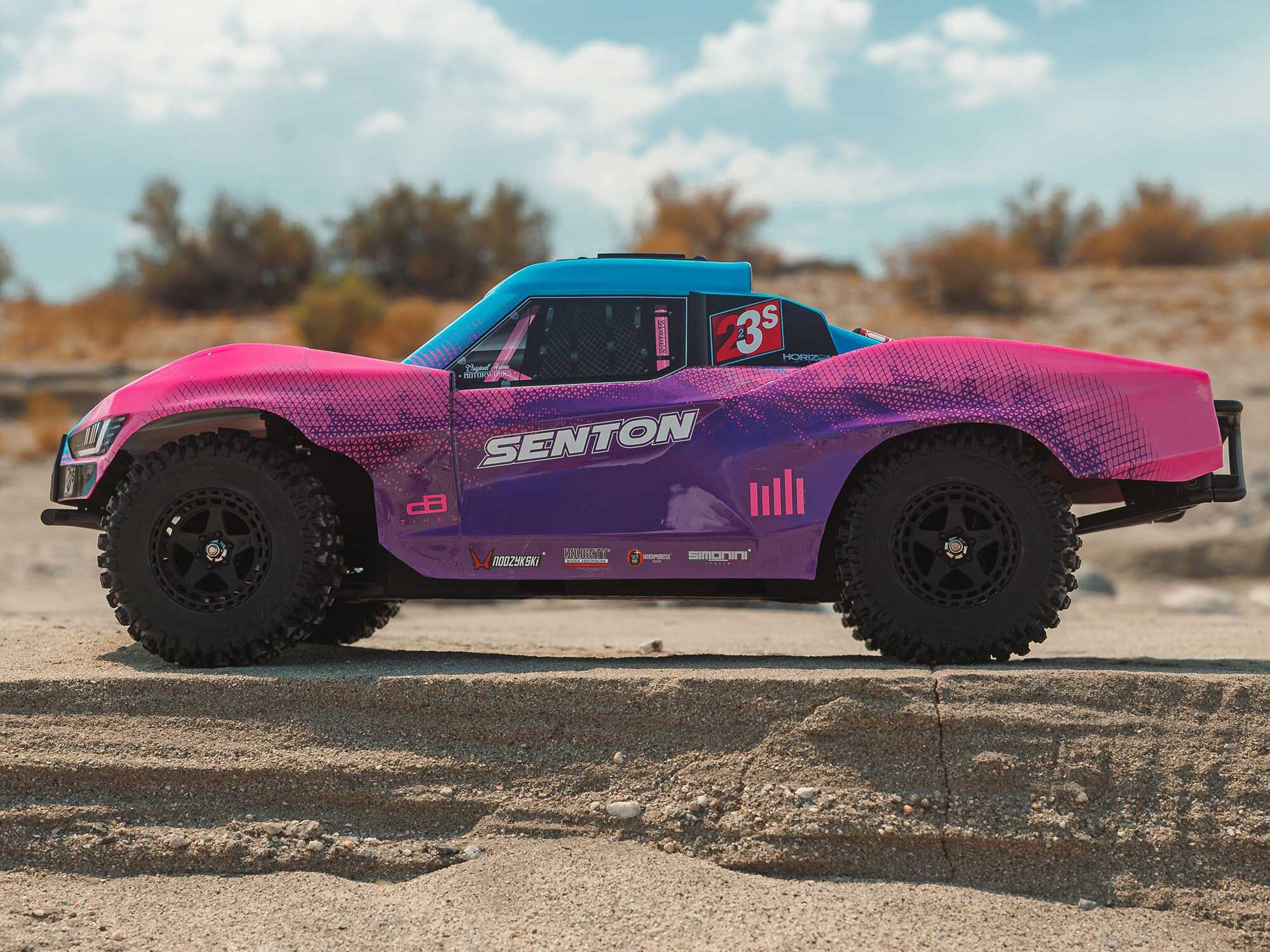 Arrma ARA4303V4T3 1/10 SENTON 223S DSC 4X4 RTR Brushless Short Course Truck, Blue - 18