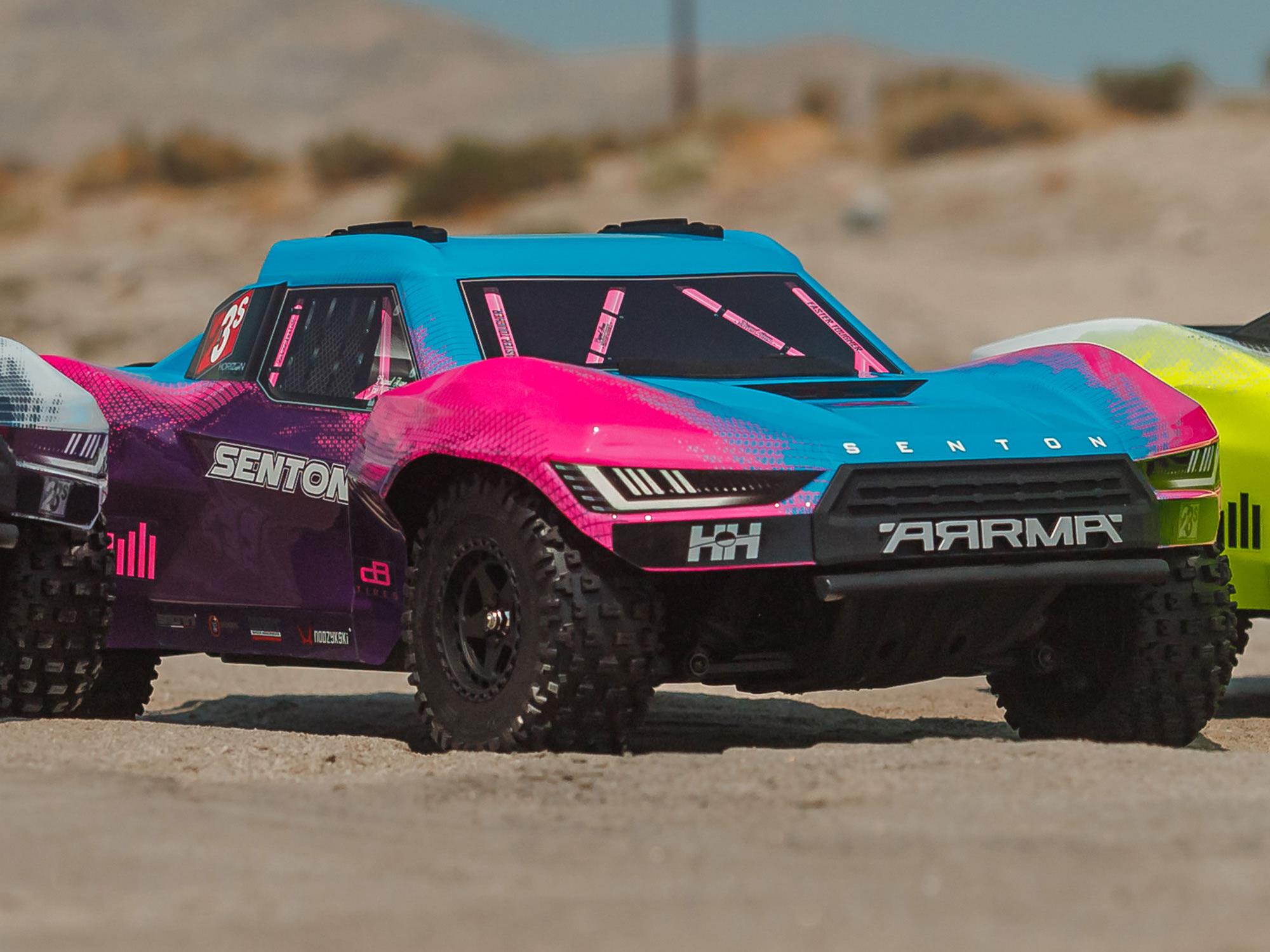 Arrma ARA4303V4T3 1/10 SENTON 223S DSC 4X4 RTR Brushless Short Course Truck, Blue - 19