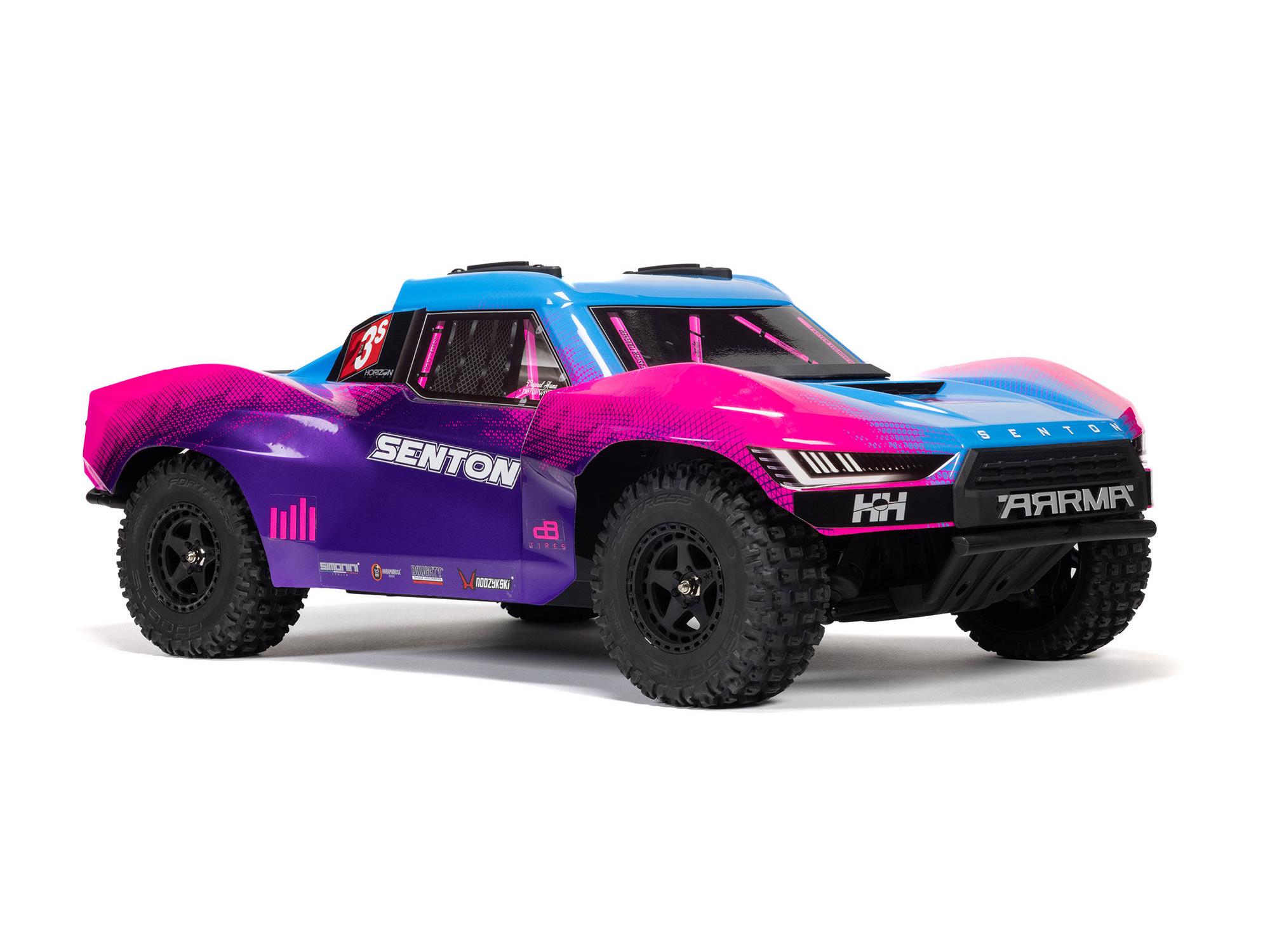 Arrma ARA4303V4T3 1/10 SENTON 223S DSC 4X4 RTR Brushless Short Course Truck, Blue - 2