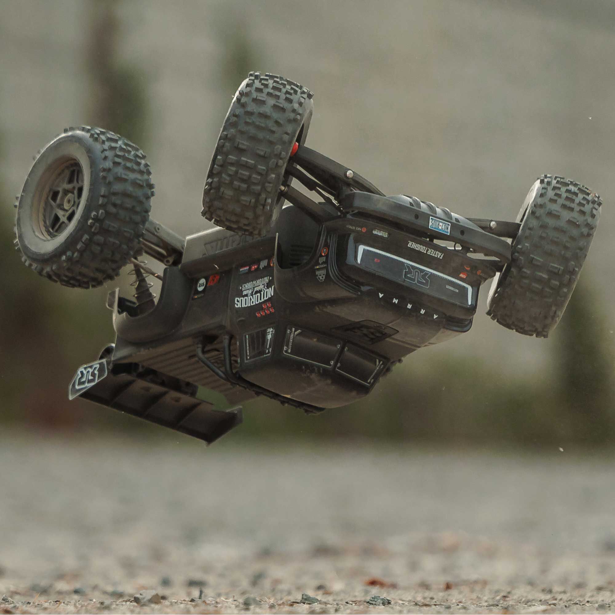 Arrma ARA8611V6T1 1/8 NOTORIOUS 6S 4X4 RTR Brushless Stunt Truck, Black - 23
