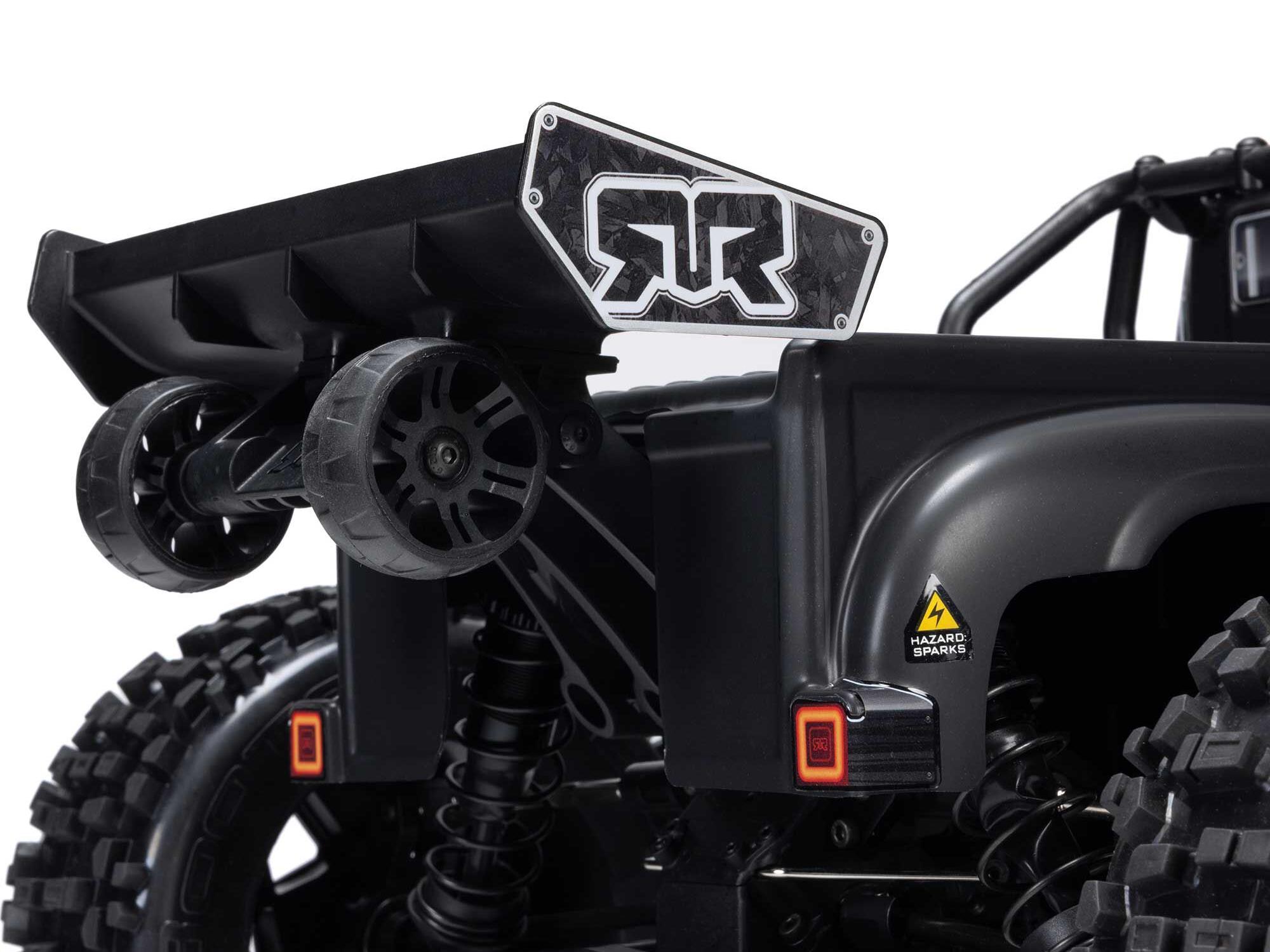 Arrma ARA8611V6T1 1/8 NOTORIOUS 6S 4X4 RTR Brushless Stunt Truck, Black - 14