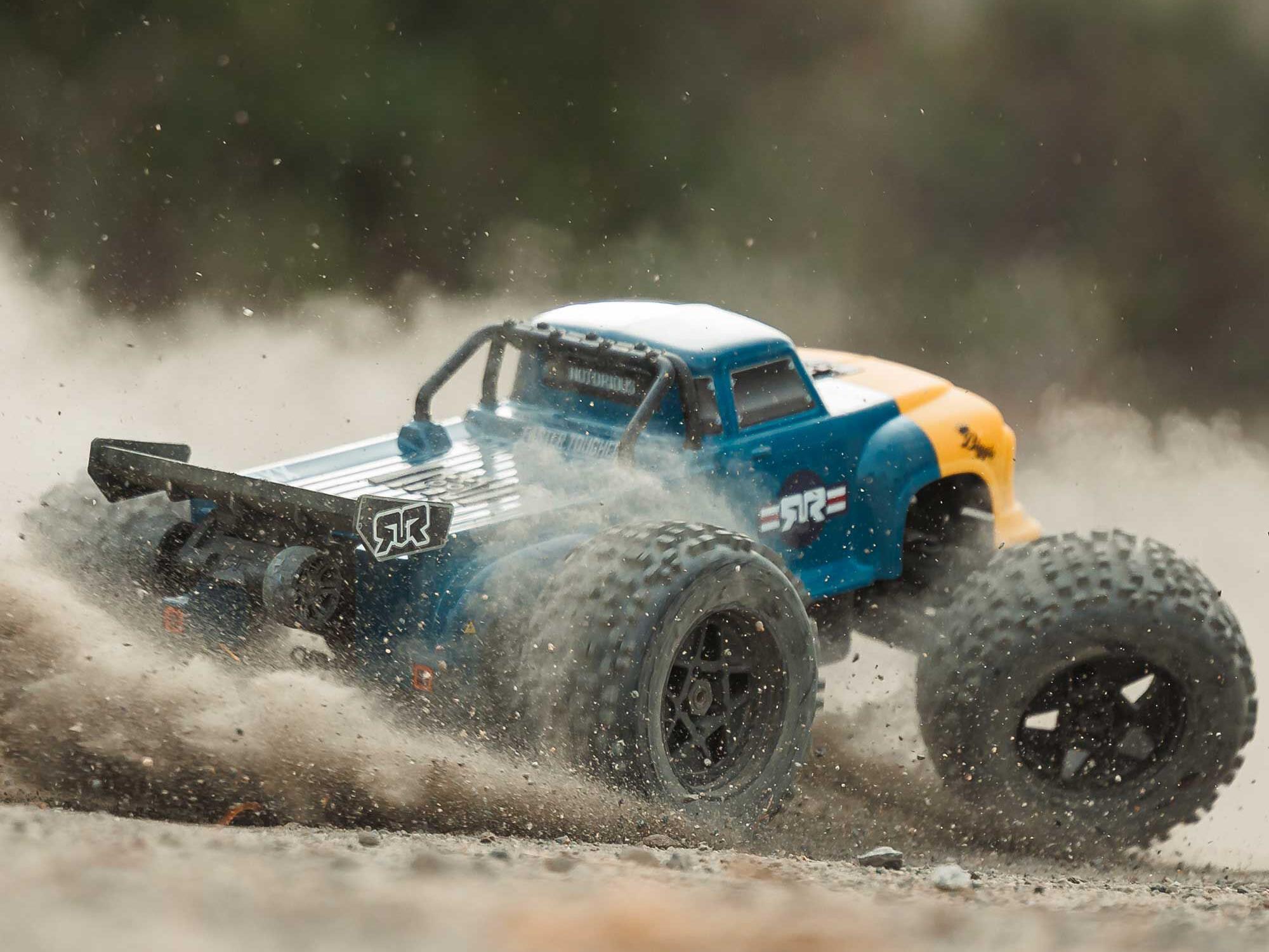 Arrma ARA8611V6T2 1/8 NOTORIOUS 6S 4X4 RTR Brushless Stunt Truck, Blue - 22