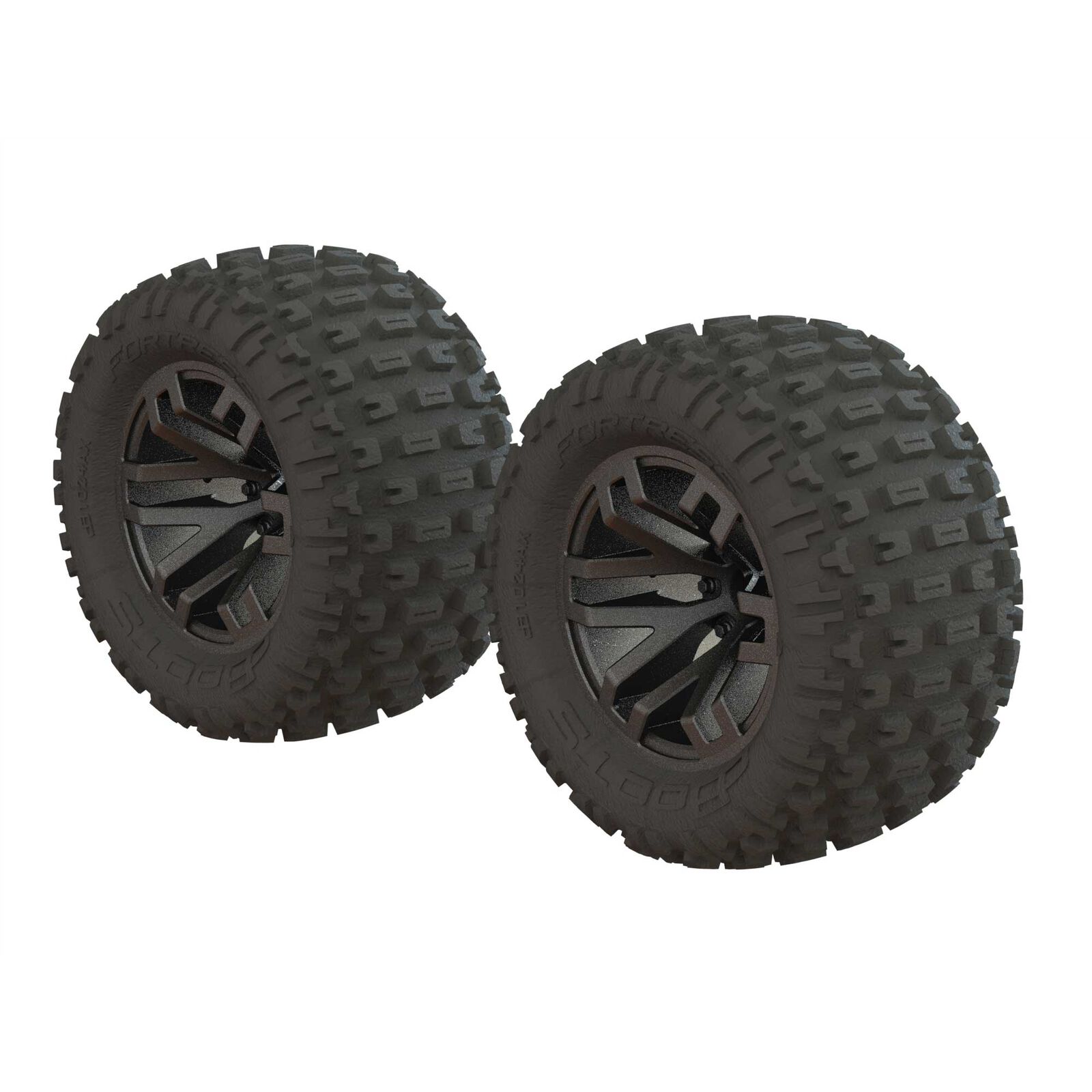 Arrma ARA550086 Dboots ´Fortress MT´ Tire Set Glued Gun Metal (2)