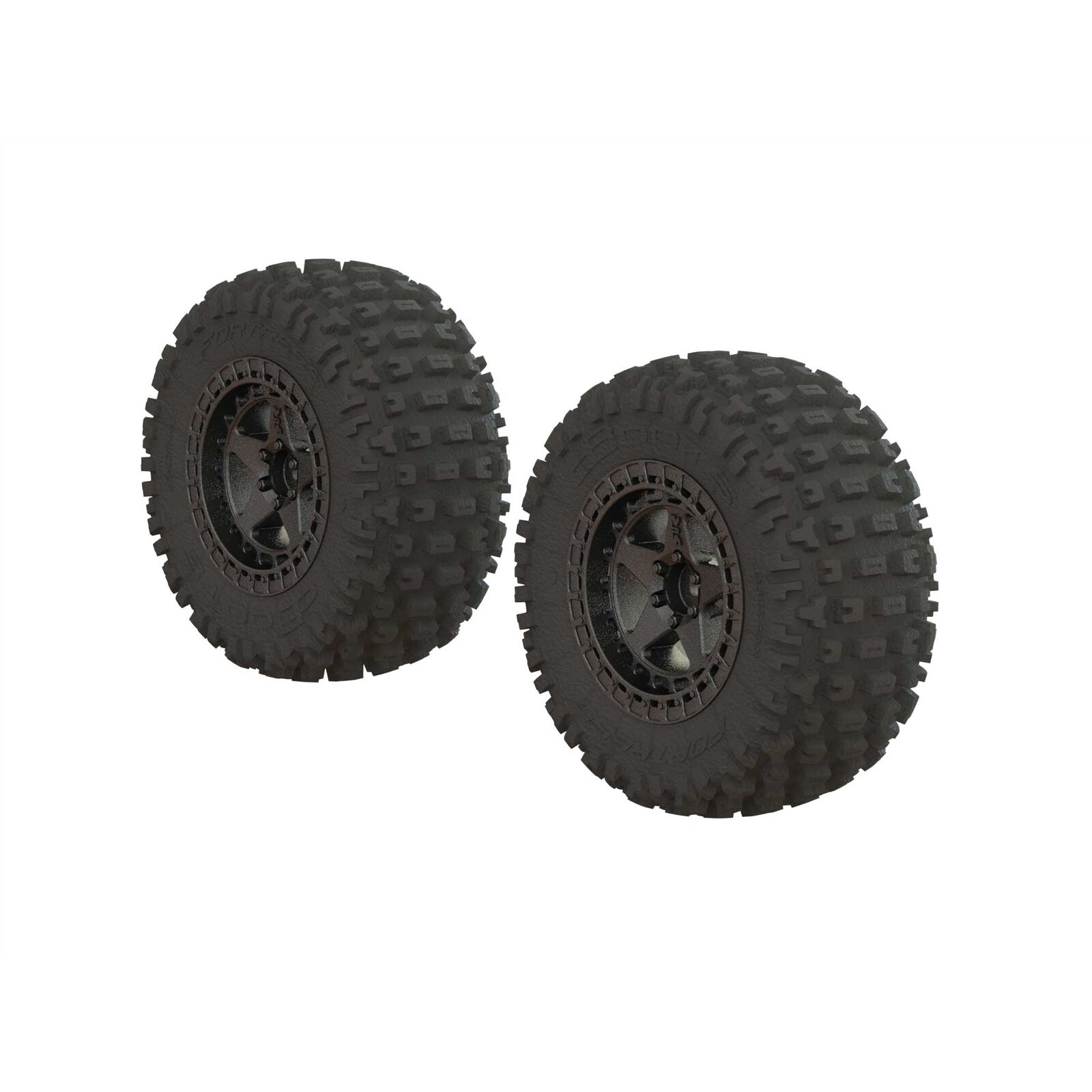 Arrma ARA550087 Dboots ´Fortress SC´ Tire Set Glued Gun Metal (2)