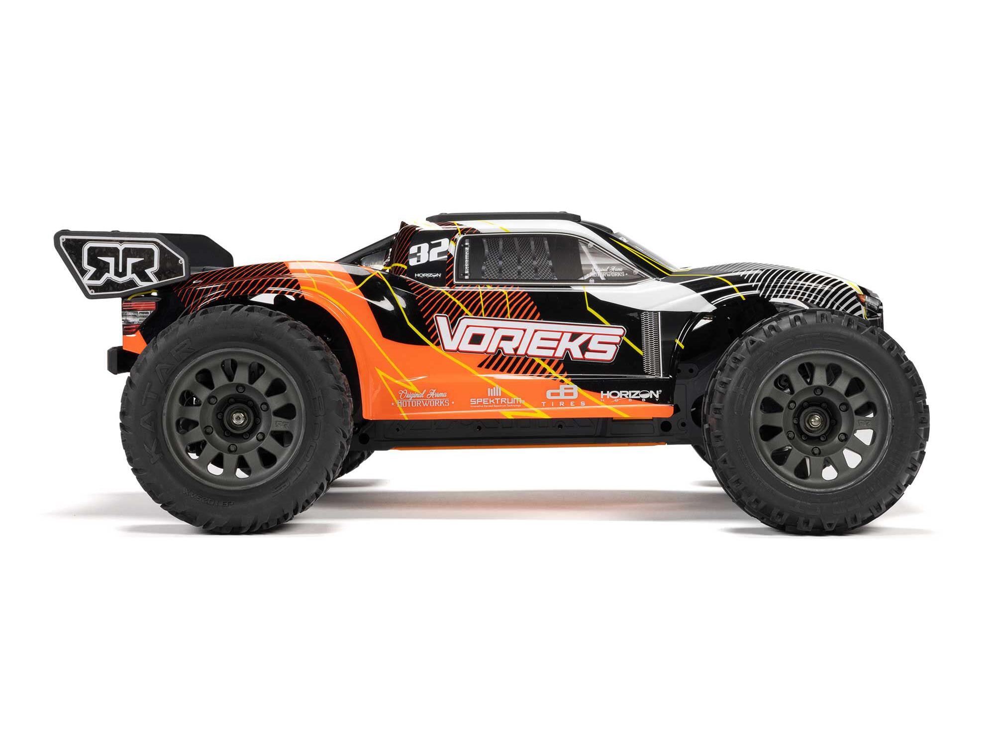 Arrma ARA3205ST1 1/10 VORTEKS 2WD RTR Brushed Stadium Truck (Battery & Charger Included), Orange - 5