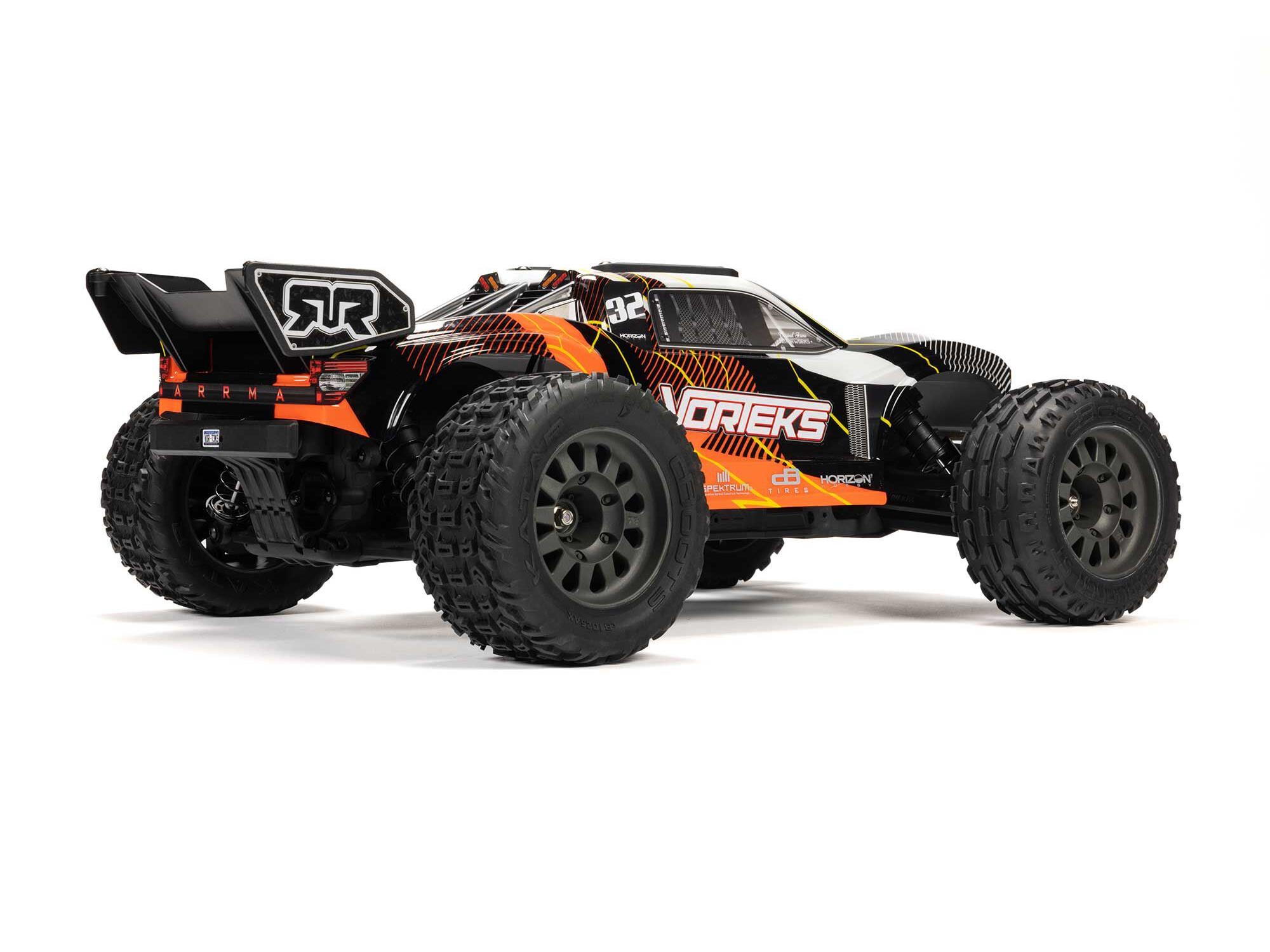 Arrma ARA3205ST1 1/10 VORTEKS 2WD RTR Brushed Stadium Truck (Battery & Charger Included), Orange - 2