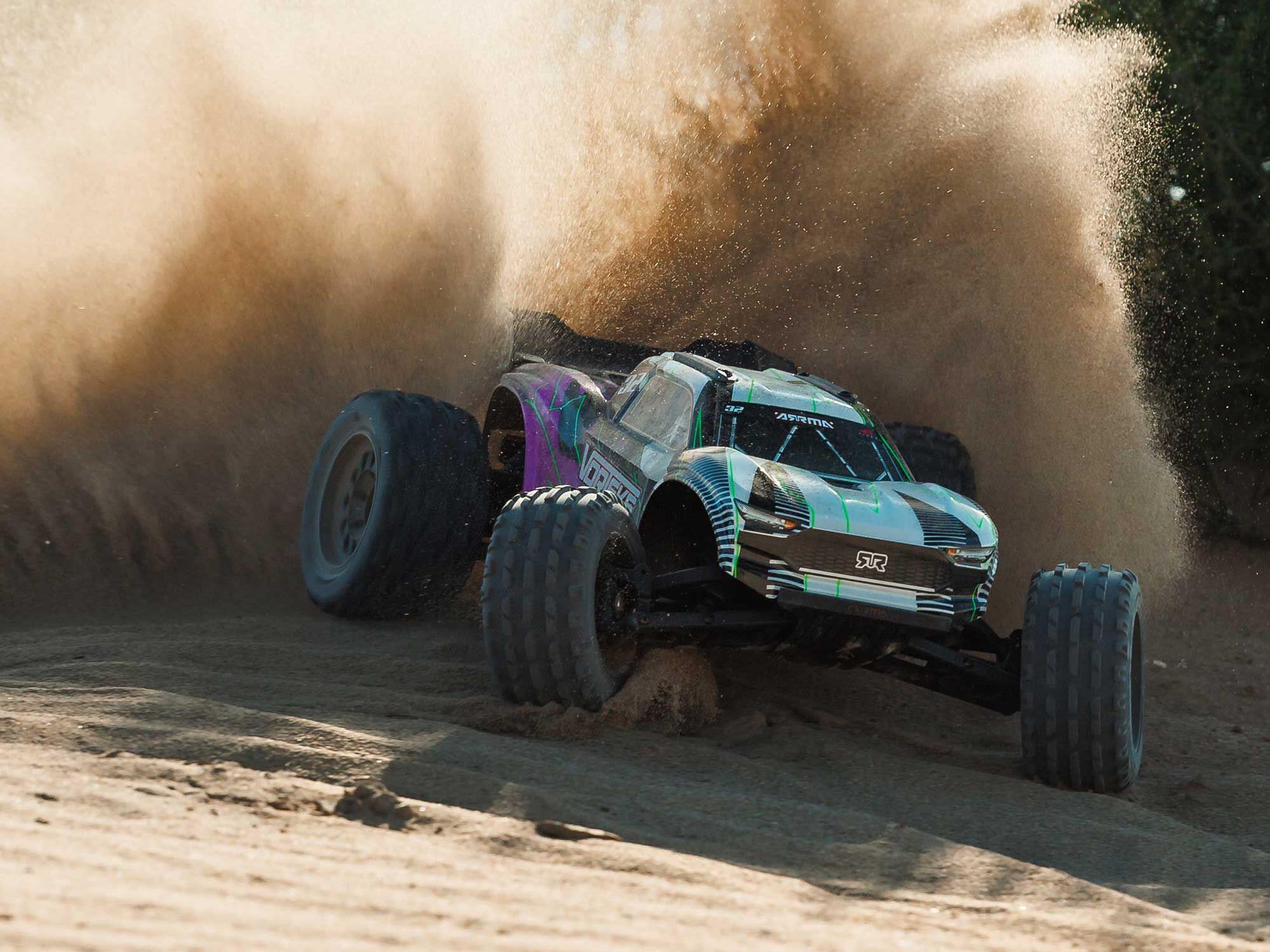 Arrma ARA3205ST2 1/10 VORTEKS 2WD RTR Brushed Stadium Truck (Battery &amp; Charger Included), Purple - 19
