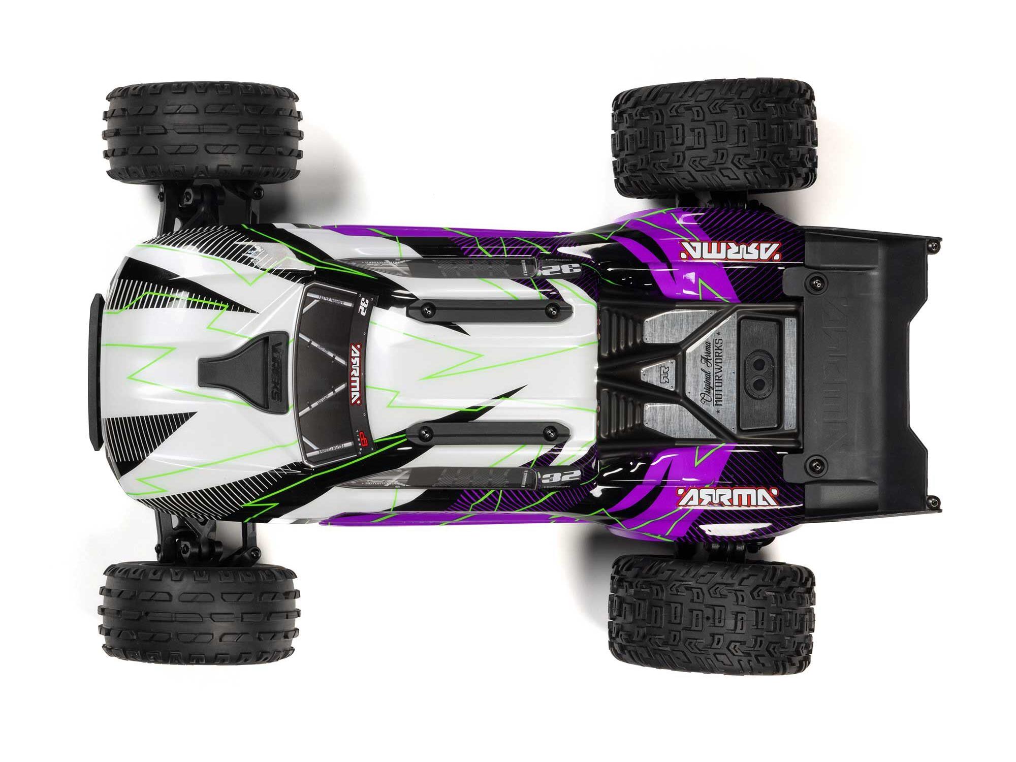 Arrma ARA3205ST2 1/10 VORTEKS 2WD RTR Brushed Stadium Truck (Battery &amp; Charger Included), Purple - 7