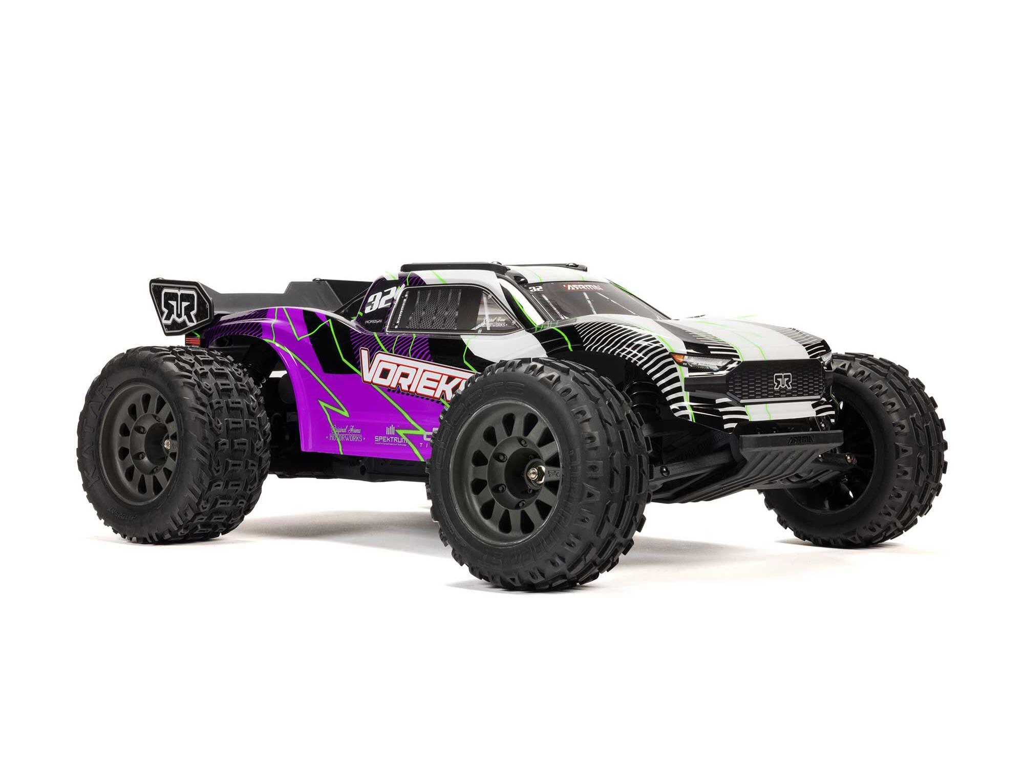 Arrma ARA3205ST2 1/10 VORTEKS 2WD RTR Brushed Stadium Truck (Battery &amp; Charger Included), Purple - 3