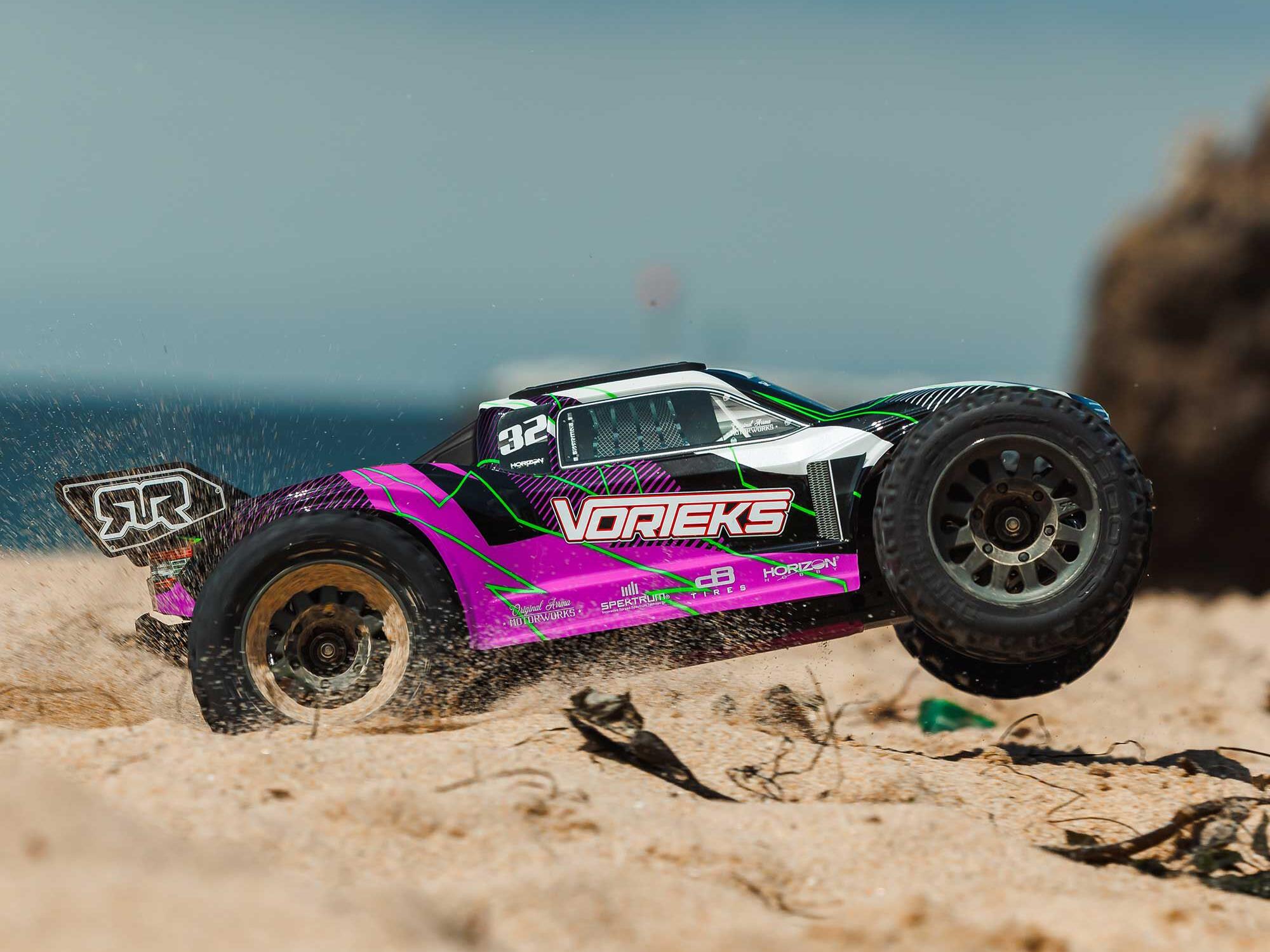Arrma ARA3205ST2 1/10 VORTEKS 2WD RTR Brushed Stadium Truck (Battery &amp; Charger Included), Purple - 20