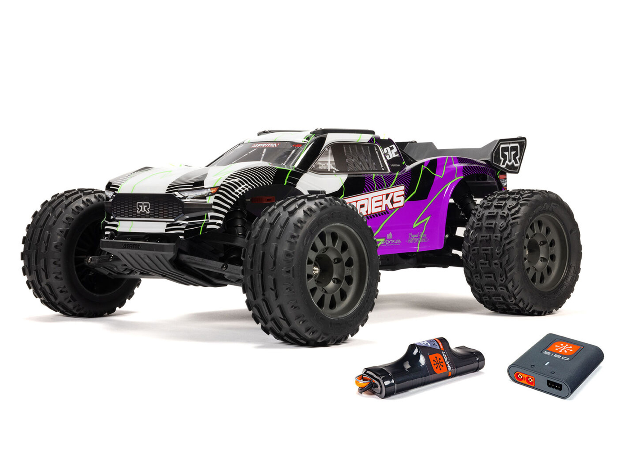 Arrma ARA3205ST2 1/10 VORTEKS 2WD RTR Brushed Stadium Truck (Battery &amp; Charger Included), Purple