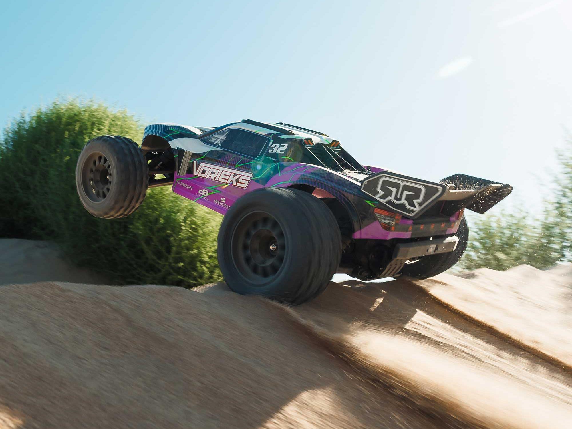 Arrma ARA3205ST2 1/10 VORTEKS 2WD RTR Brushed Stadium Truck (Battery &amp; Charger Included), Purple - 21