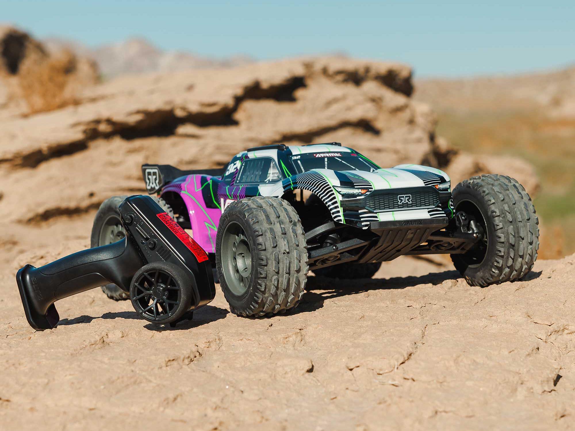 Arrma ARA3205ST2 1/10 VORTEKS 2WD RTR Brushed Stadium Truck (Battery &amp; Charger Included), Purple - 10