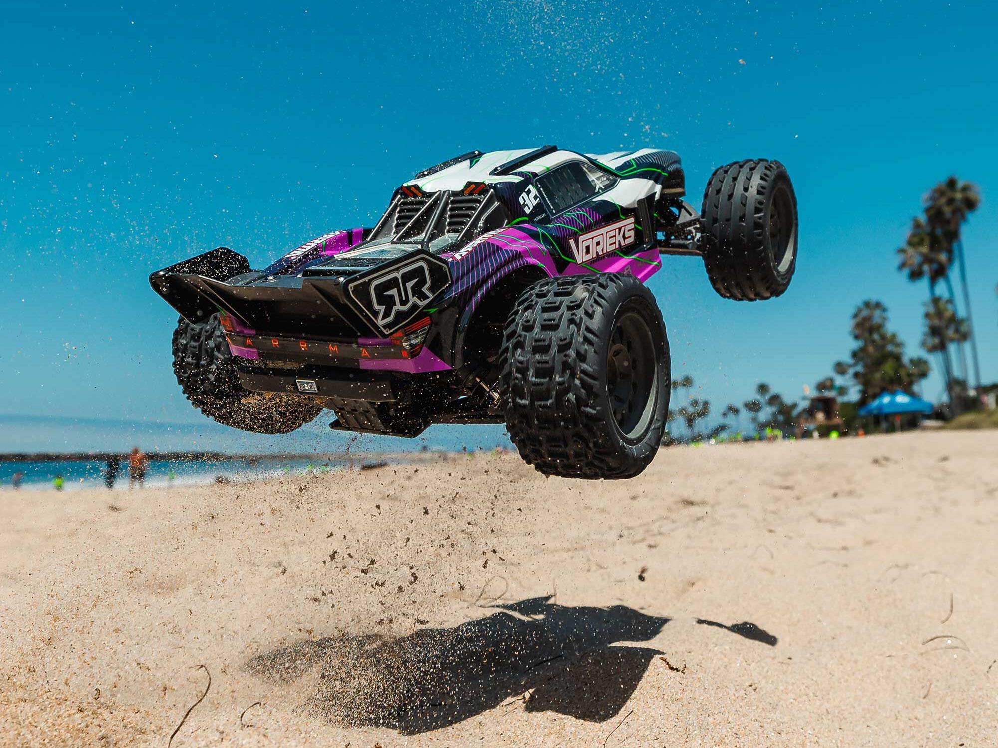 Arrma ARA3205ST2 1/10 VORTEKS 2WD RTR Brushed Stadium Truck (Battery &amp; Charger Included), Purple - 16