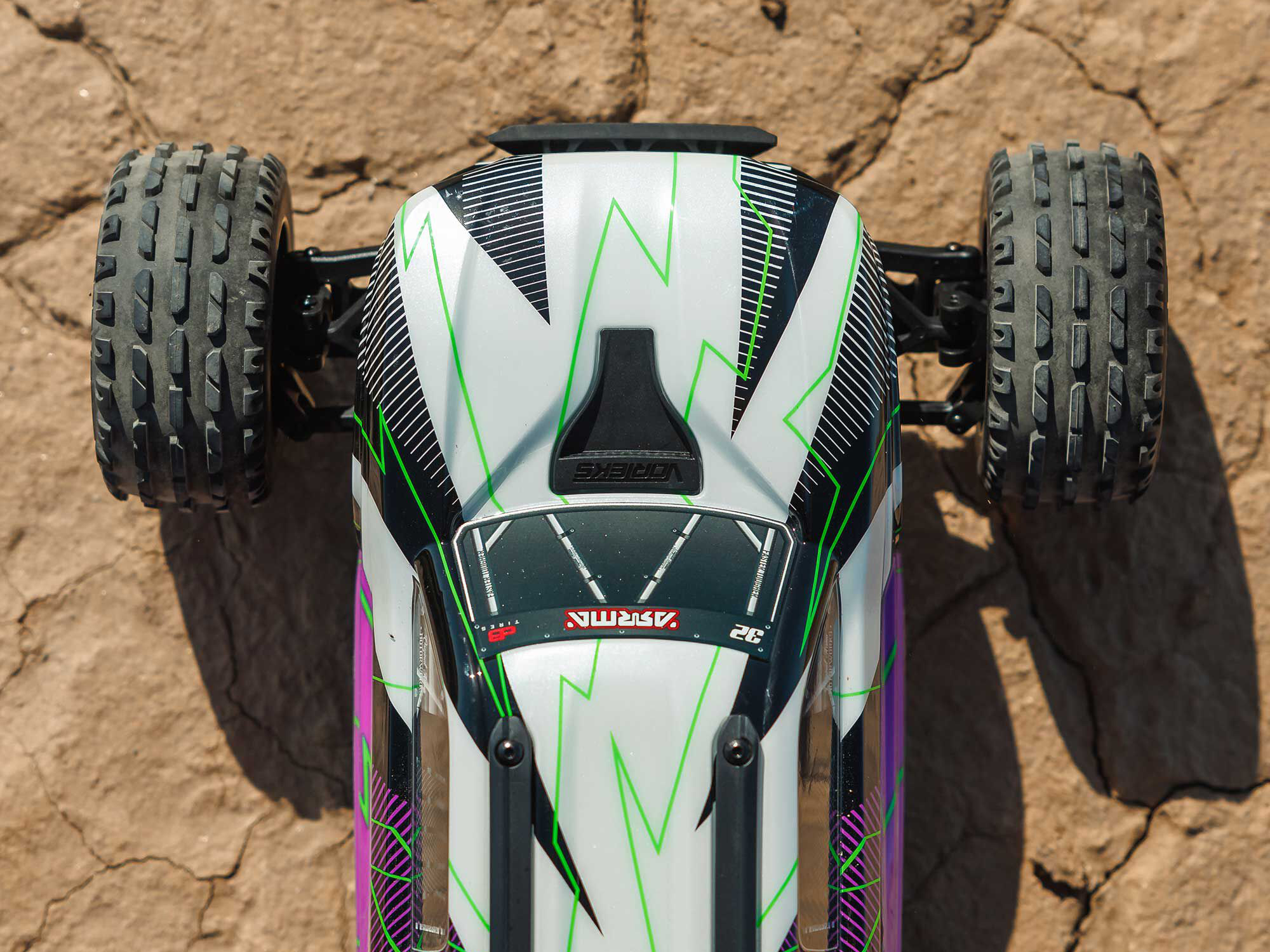 Arrma ARA3205ST2 1/10 VORTEKS 2WD RTR Brushed Stadium Truck (Battery &amp; Charger Included), Purple - 12