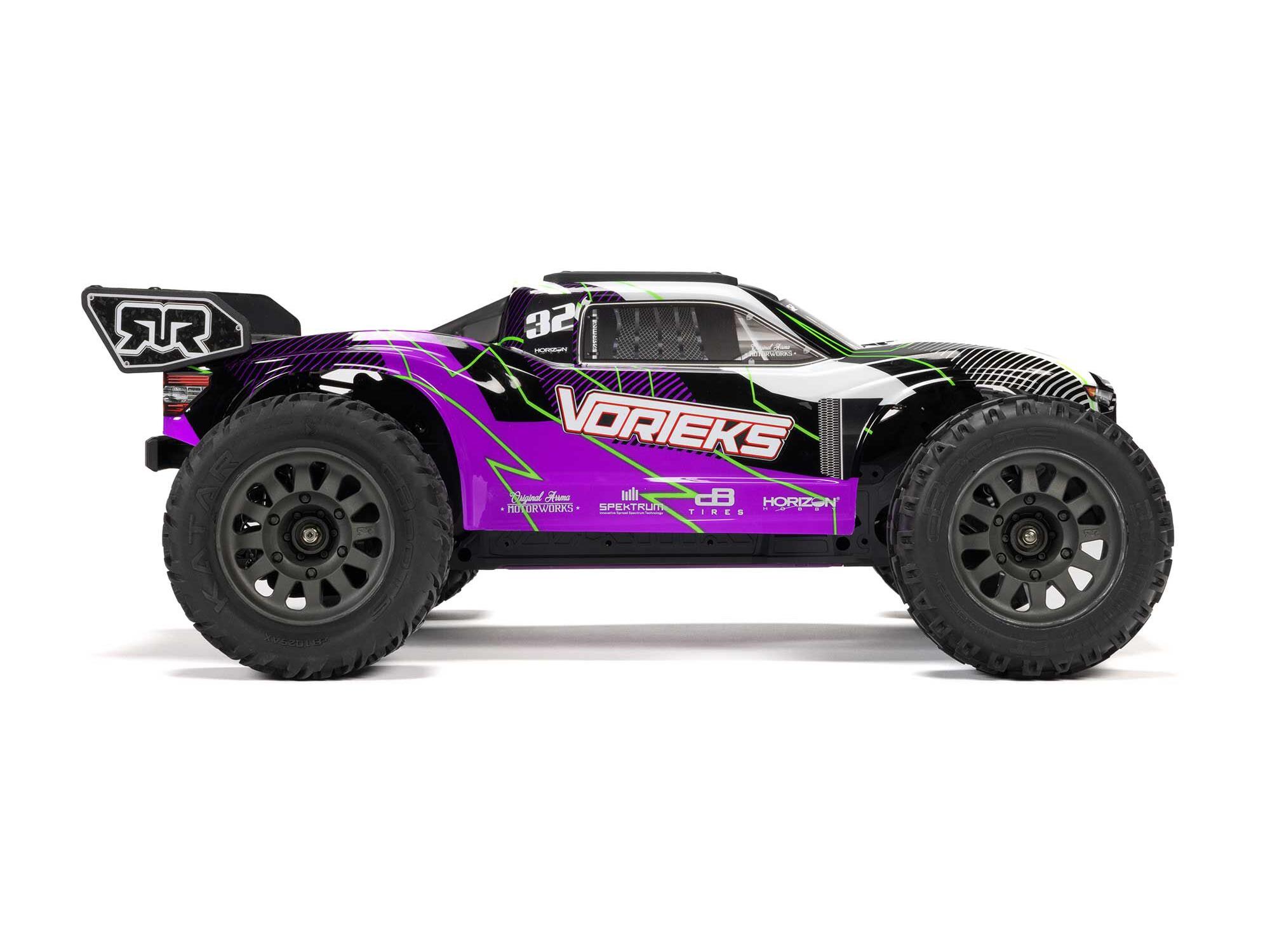 Arrma ARA3205ST2 1/10 VORTEKS 2WD RTR Brushed Stadium Truck (Battery &amp; Charger Included), Purple - 5